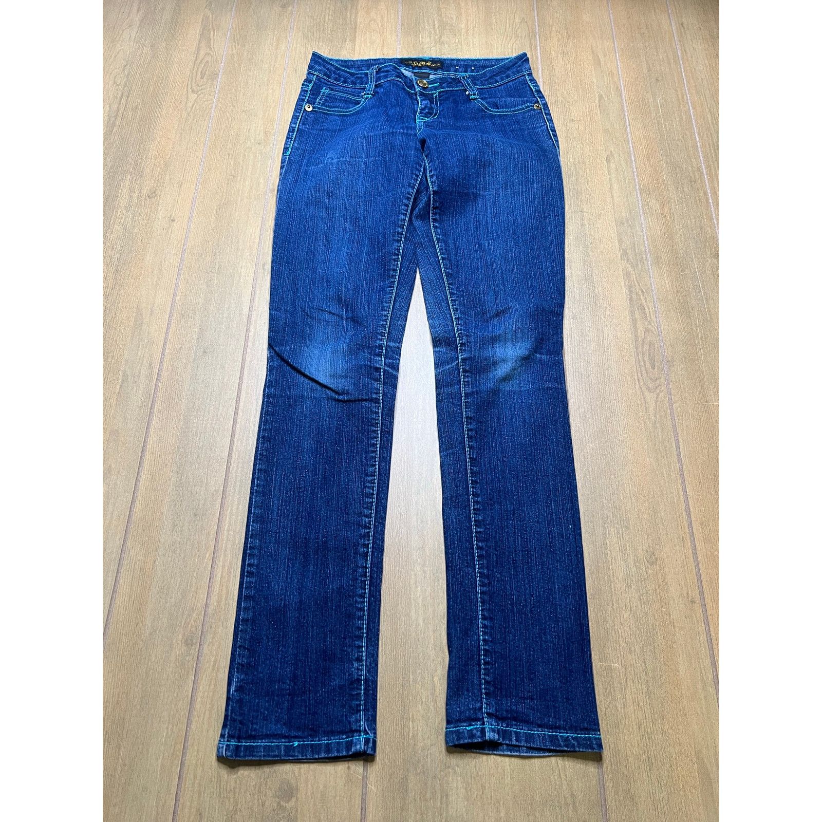 Southpole Southpole Jeans Womens Size 3 Embroidered Pocket Y2K 27x31 Size 27" / US 4 / IT 40 - 2 Thumbnail