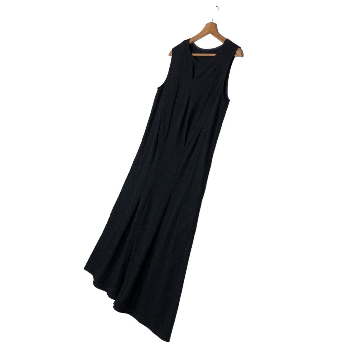 Yohji Yamamoto 🔥RICH BLACK LONG BLOUSE SLEEVELESS Y’S YOHJI YAMAMOTO Size M / US 6-8 / IT 42-44 - 2 Thumbnail