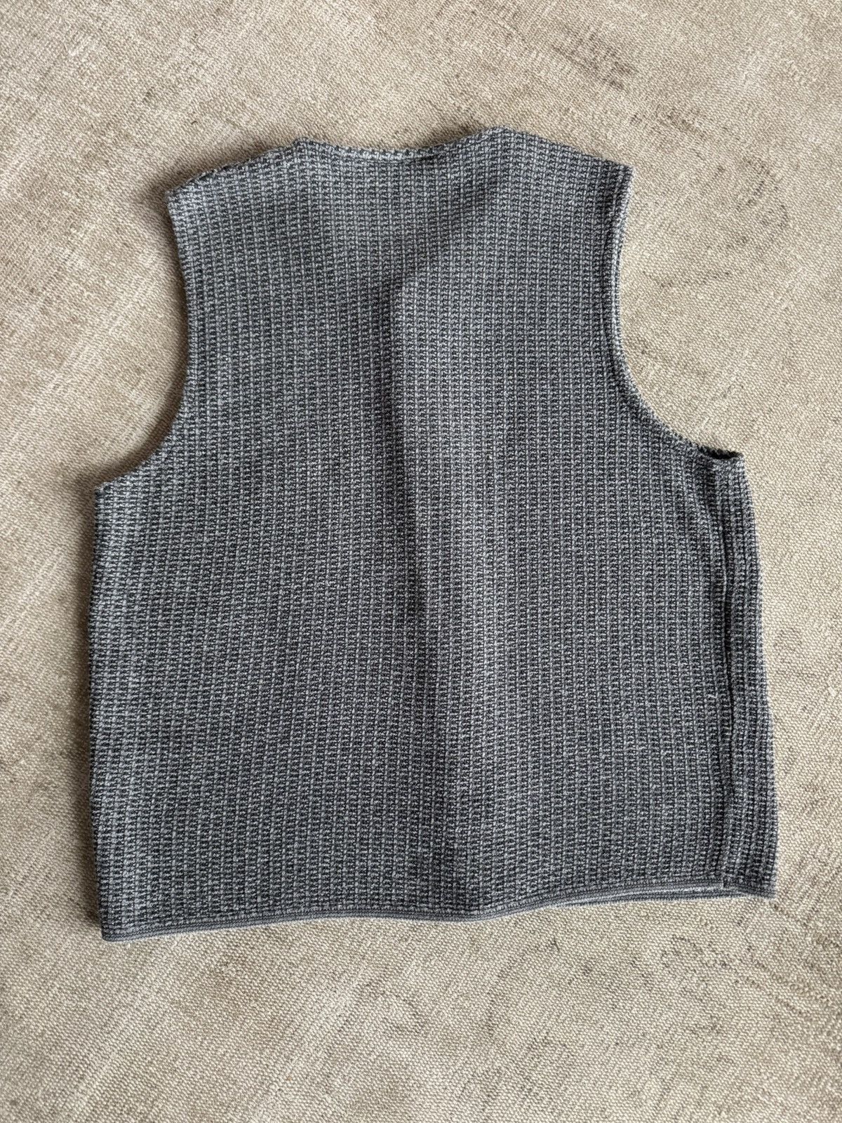 Ermenegildo Zegna Vintage Zegna knit vest in gray weave sz 54 Size US L / EU 52-54 / 3 - 3 Thumbnail