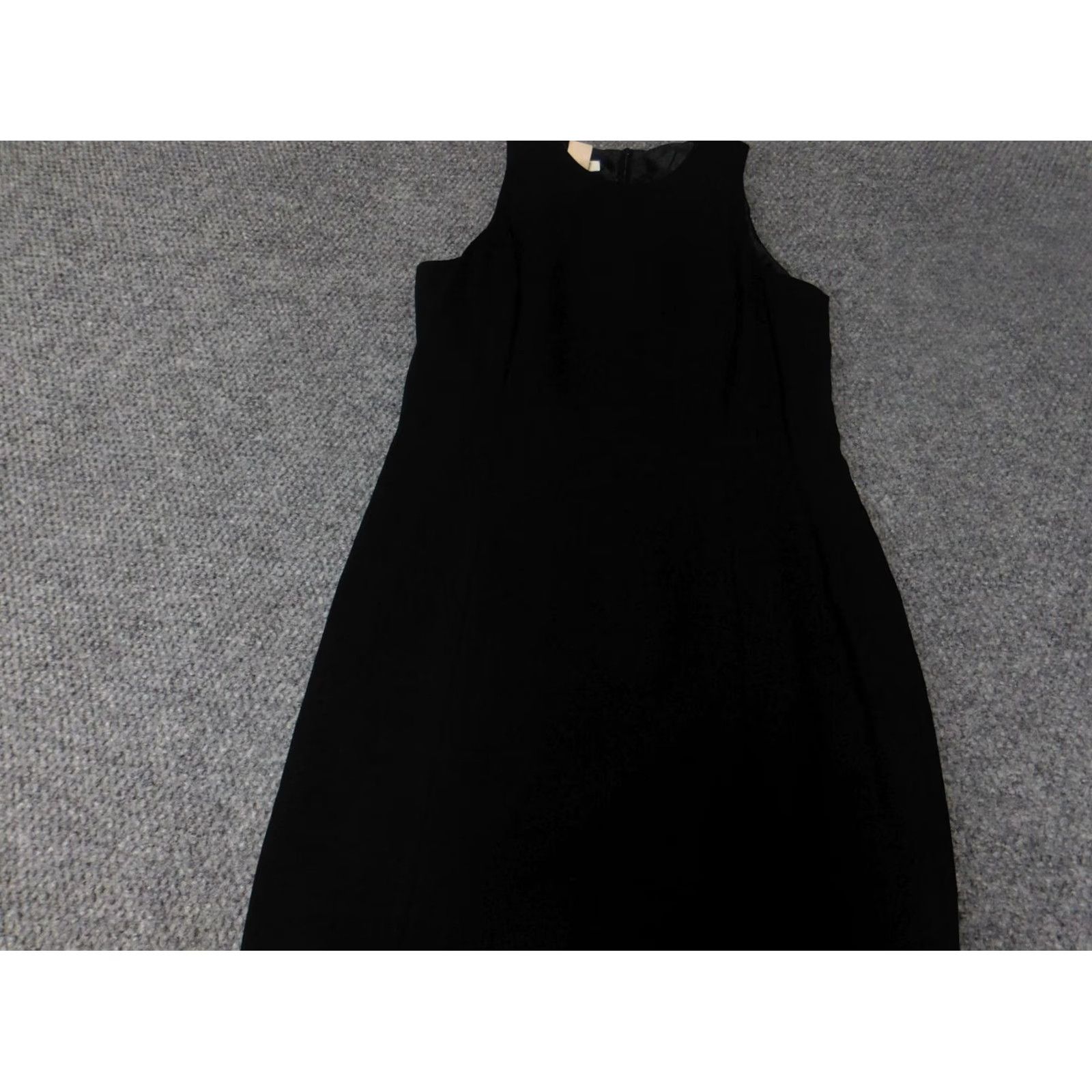 Jones New York Jones New York Dress Petites Womens Black A-Line Sleeveless 10P Long Knit Polyester Mock Neck Zip Lined Bell Sleeve Vintage No Winter Womens Size L / US 10 / IT 46 - 3 Thumbnail