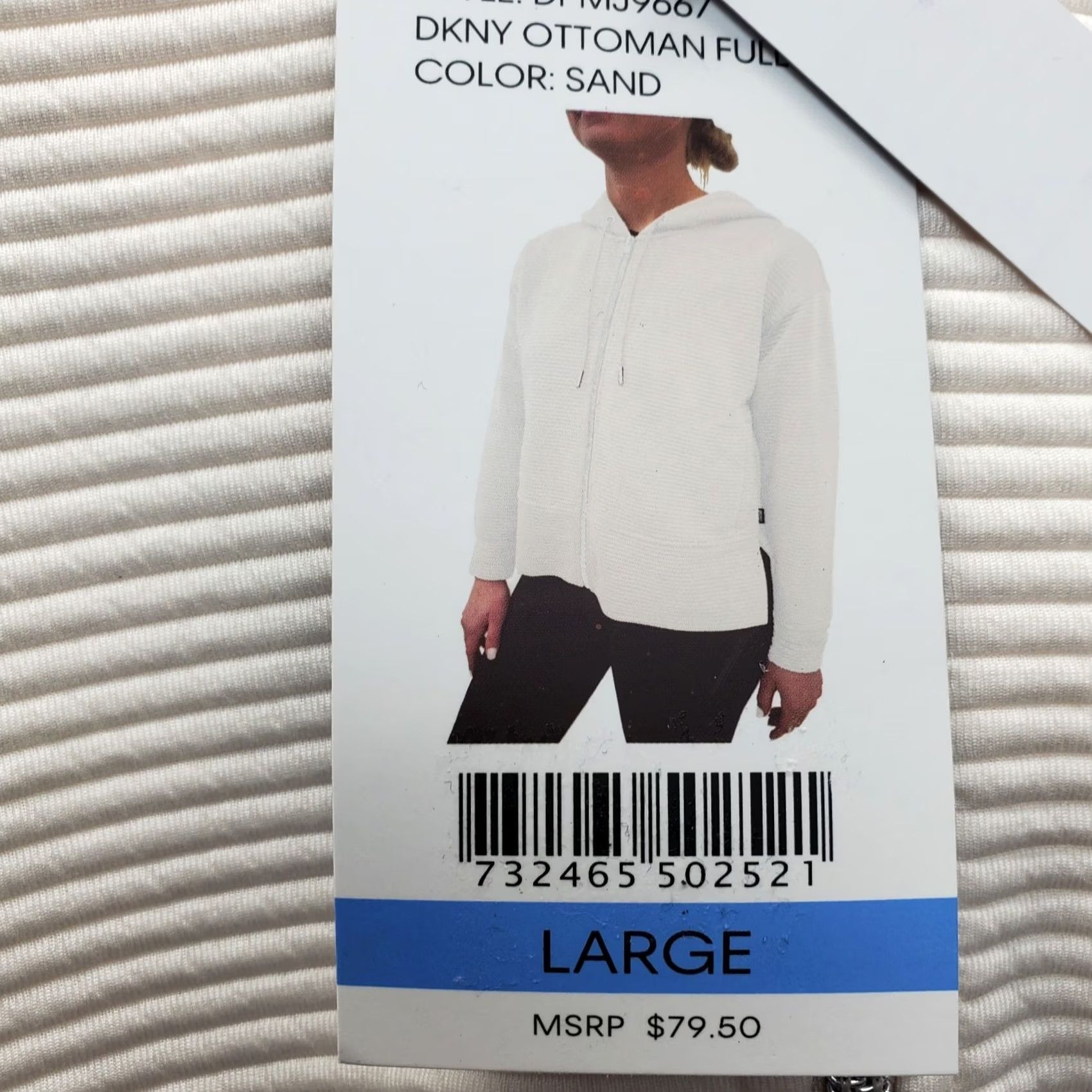 DKNY DKNY Hooded Jacket Womens L White Chest 22.5 Length 25 Pockets Zipper Basic Jacket Size L / US 10 / IT 46 - 6 Thumbnail