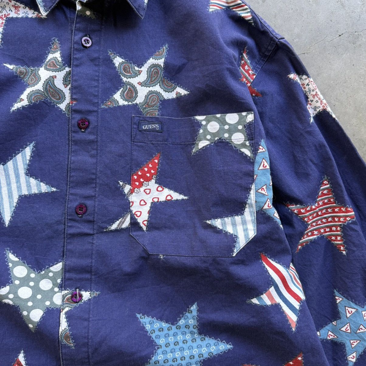 Guess Vintage Guess Made in USA Star Patch Shirt Size US M / EU 48-50 / 2 - 3 Thumbnail