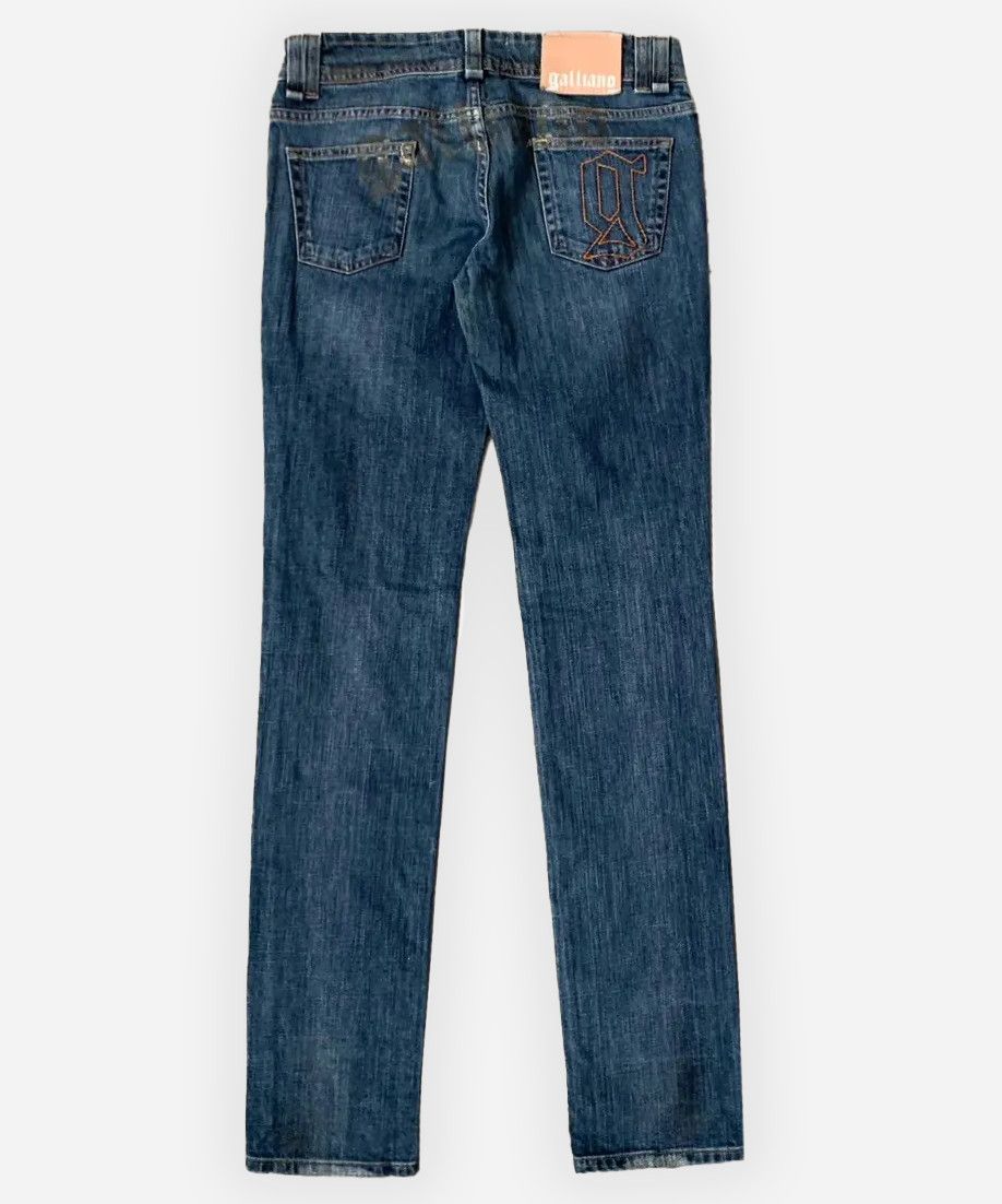 John Galliano John Galliano Jeans Logo Denim Blue Printed Gold Pants Size 28" / US 6 / IT 42 - 2 Thumbnail