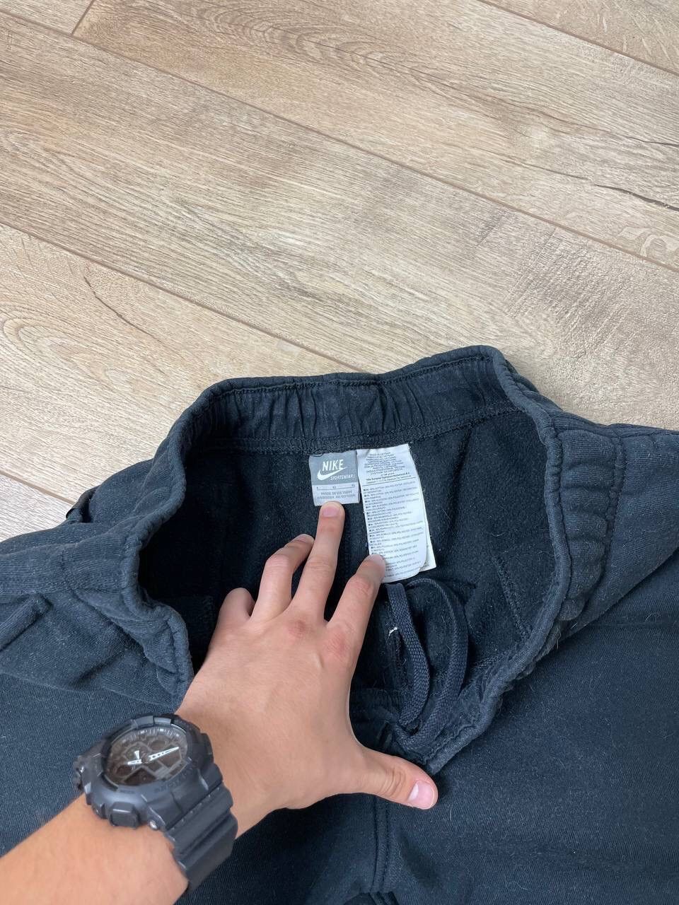 Nike × Vintage Vintage Nike 90’s Y2K Style Black Drill Sweatpants Rap Pants Size US 34 / EU 50 - 8 Thumbnail
