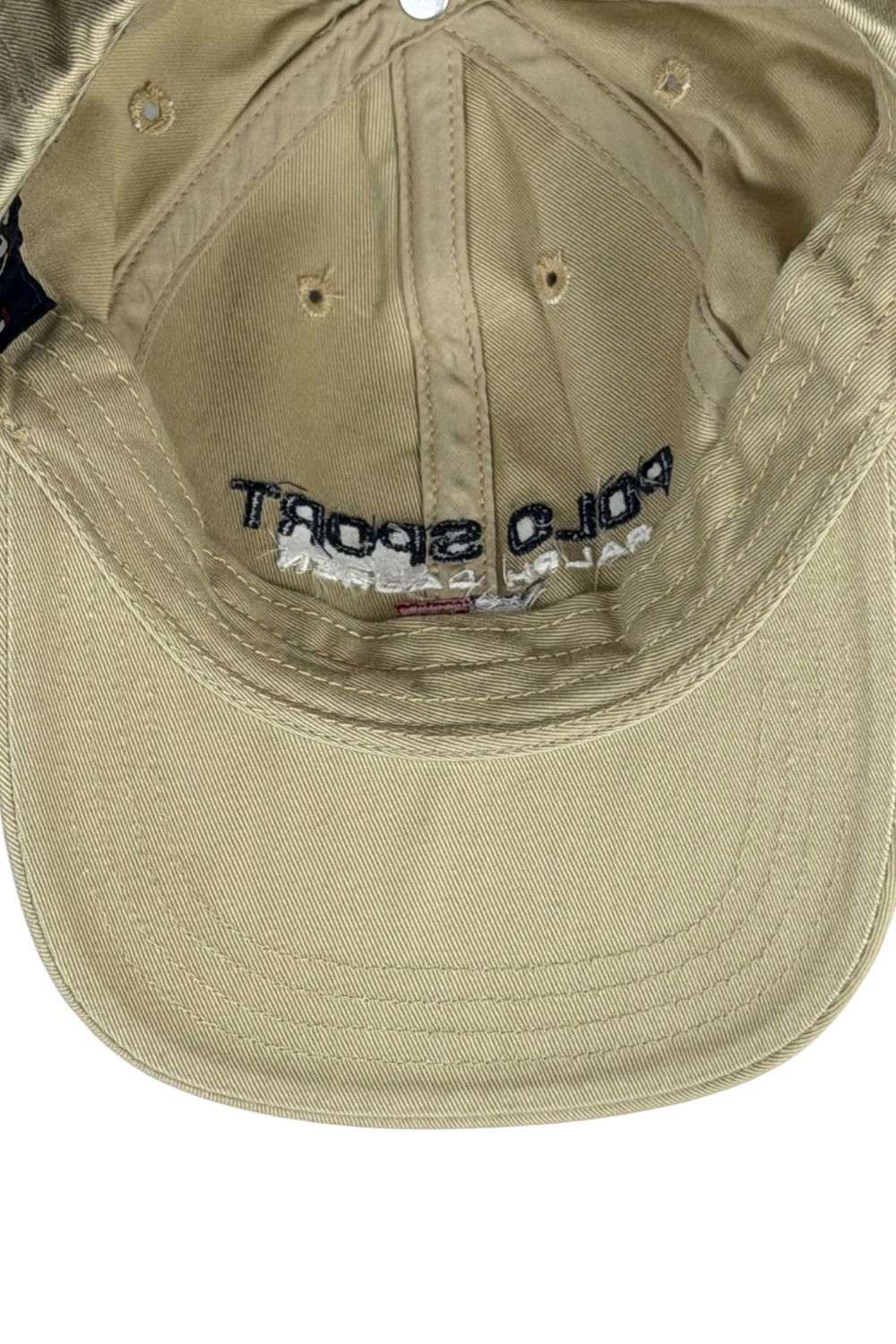 Polo Ralph Lauren Vintage Polo Sport Ralph Lauren USA Flag Cap Khaki Strapback Size ONE SIZE - 12 Thumbnail