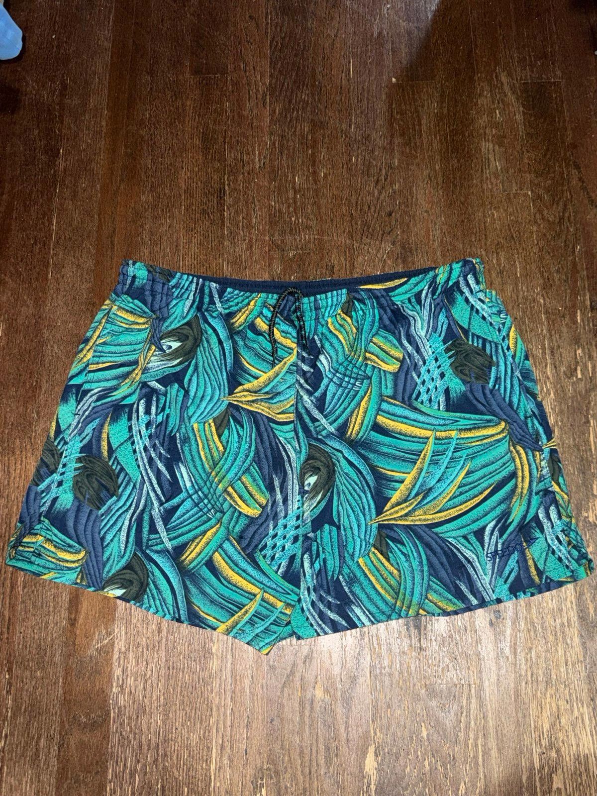 Speedo 90s Speedo Colorful Swim Trunks Bathing Suit Mens Sz L Rare Size US 34 / EU 50 - 2 Thumbnail