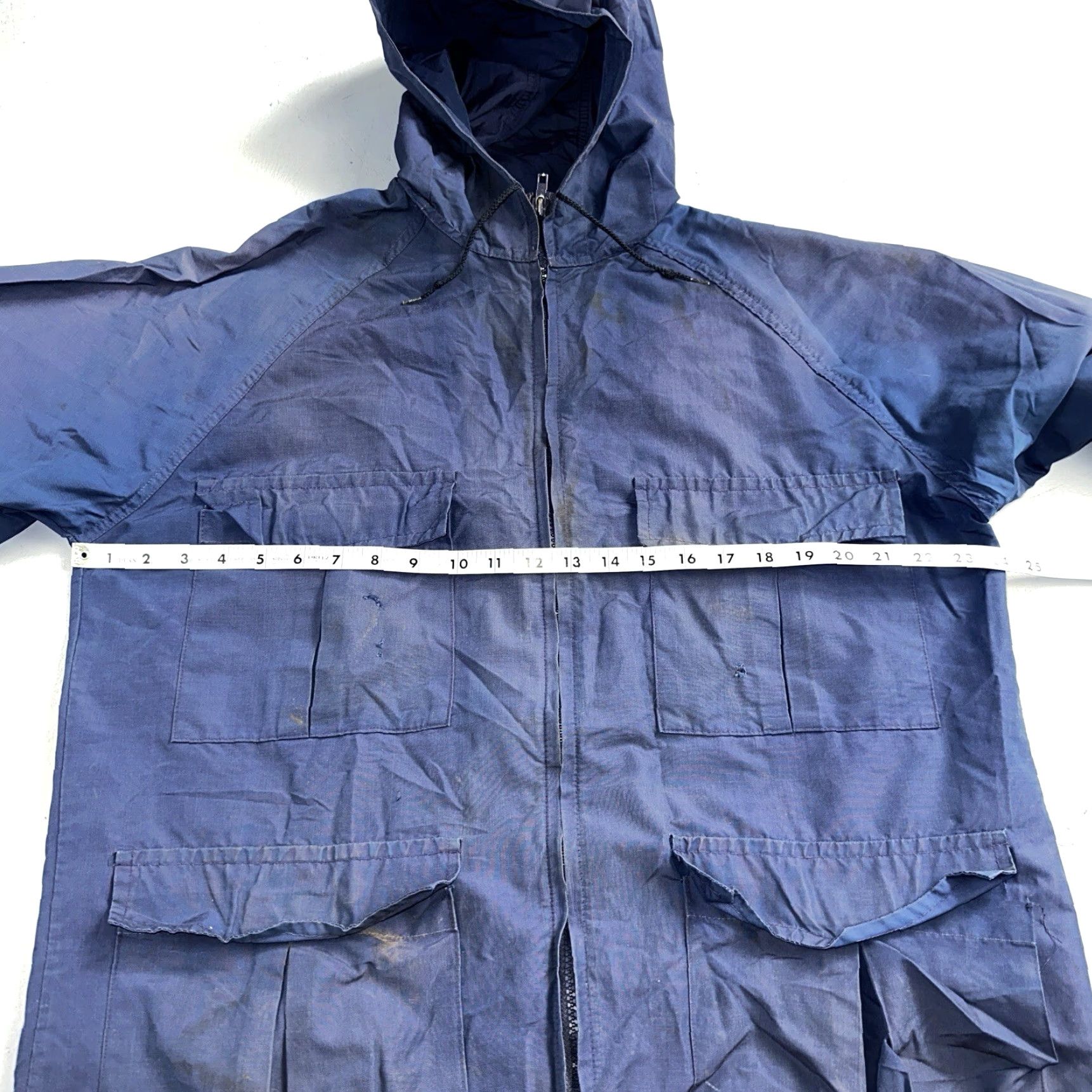 Eddie Bauer Eddie Bauer VTG Hooded Barn Jacket S Blue Cotton Chore Coat Track Hiking 90s Mens Size US S / EU 44-46 / 1 - 5 Thumbnail