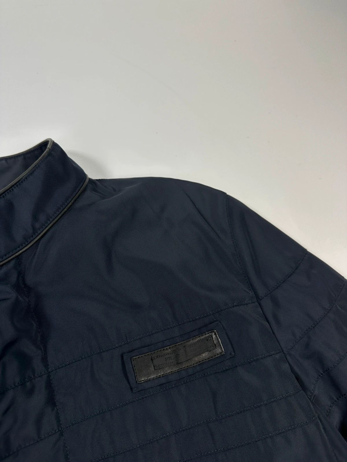 Prada Prada Milano FW07 Reinforced Navy Blue Nylon Bomber Jacket Size US S / EU 44-46 / 1 - 3 Thumbnail