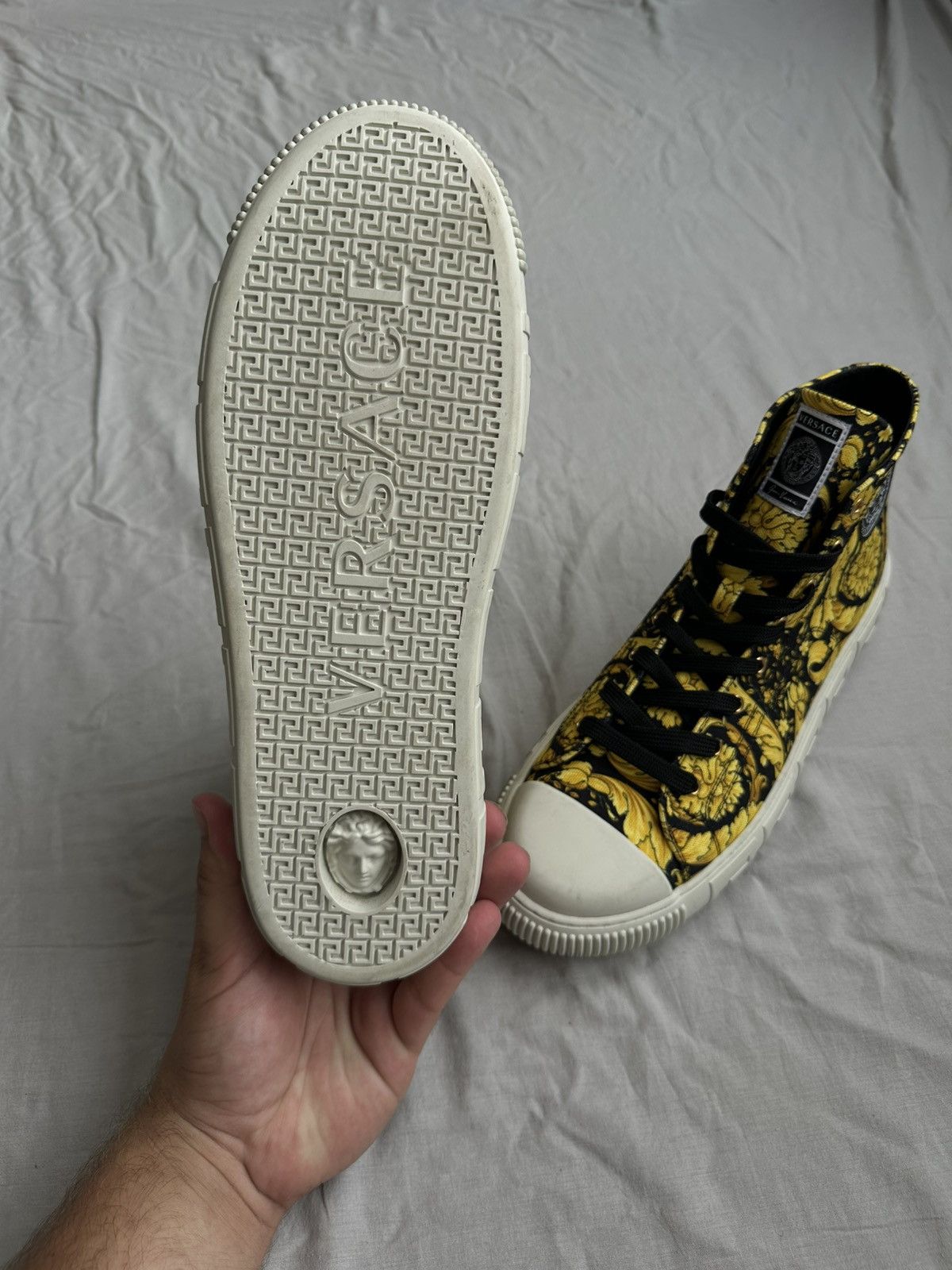 Versace Versace High Top Sneakers Size US 12 / EU 45 - 5 Thumbnail