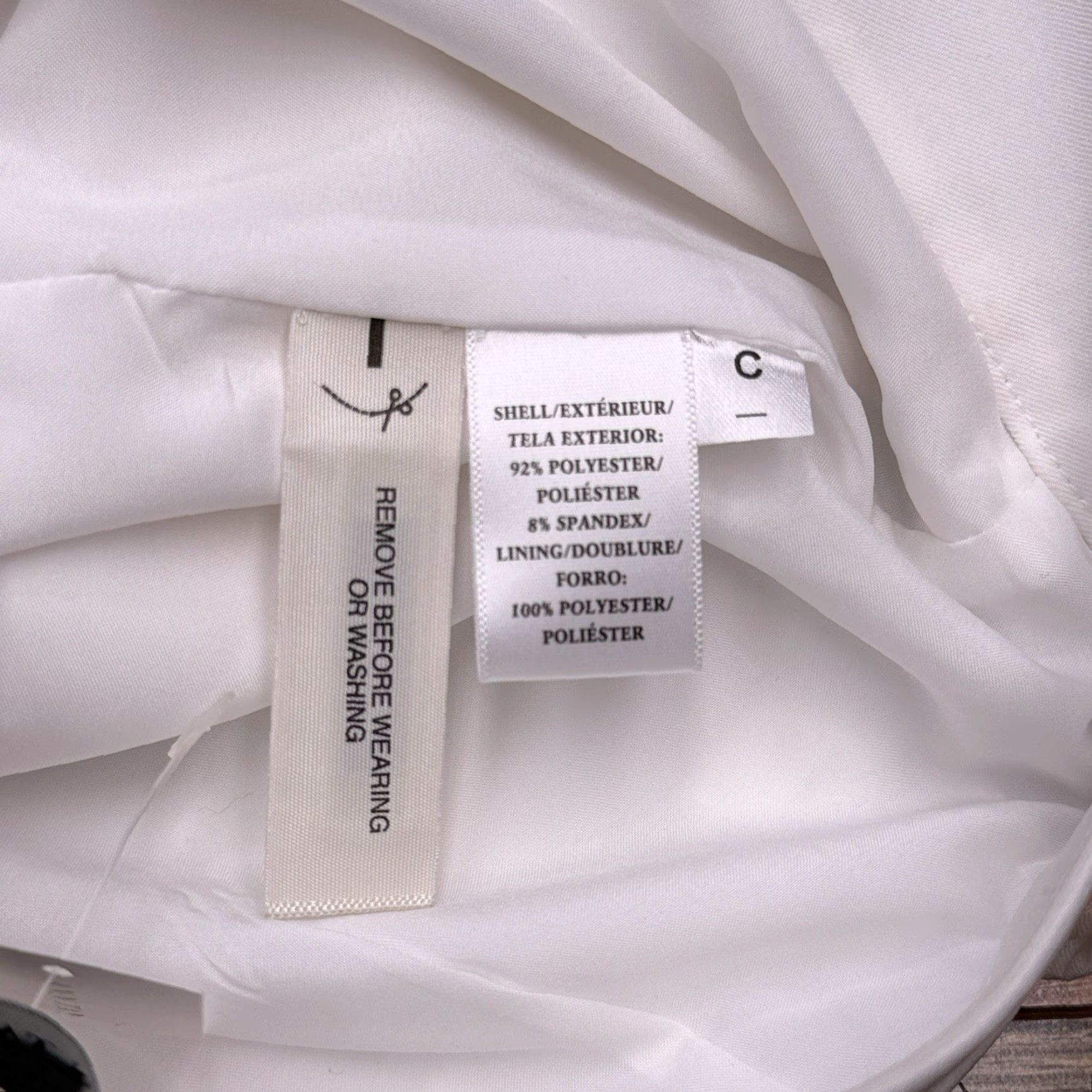 Ann Taylor Ann Taylor Ankle Pants Womens 0 White Mid Rise Stretch Zip Workwear, Party/Cocktail, Travel Regular Fit Size 25" / US 0 / IT 36 - 5 Thumbnail