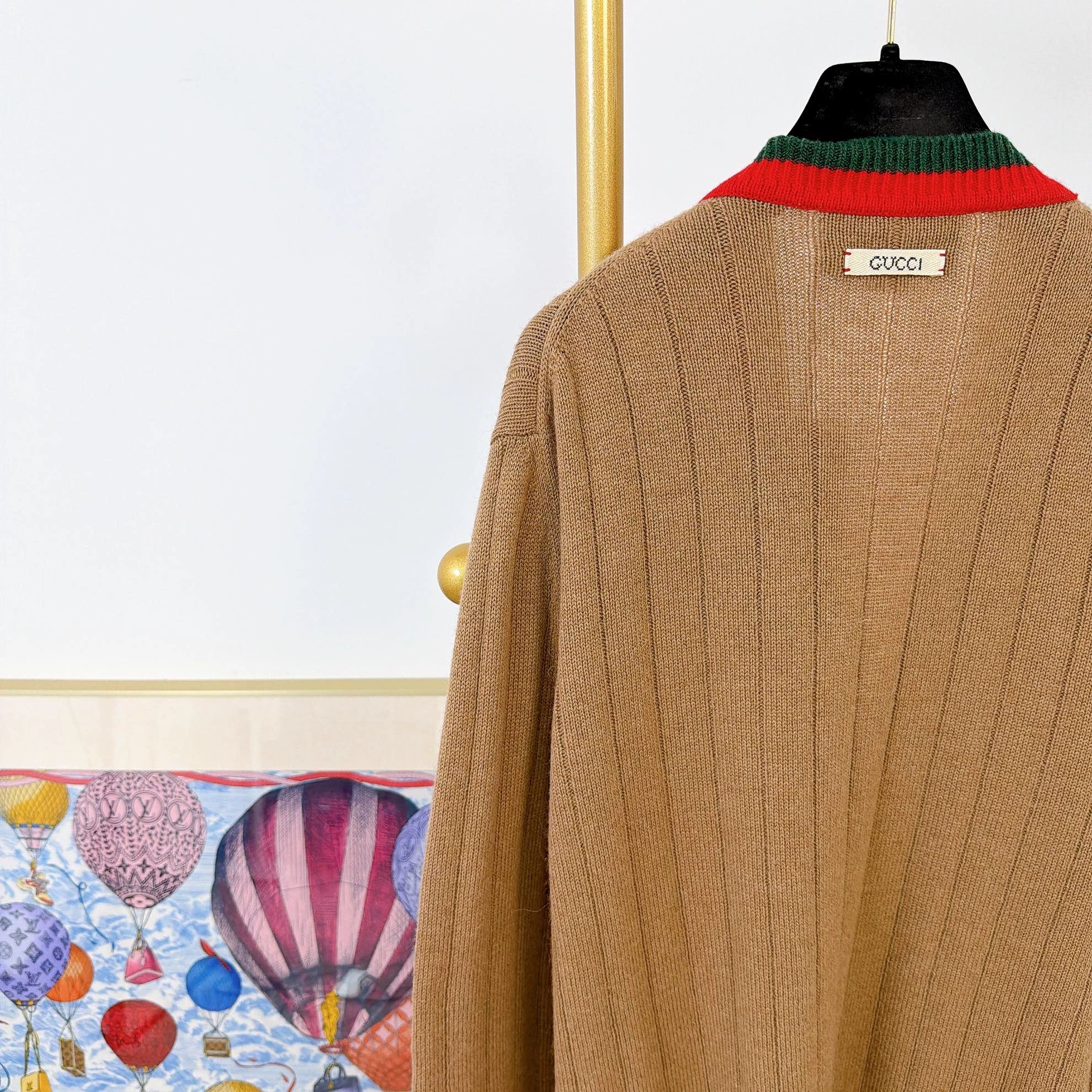 Gucci Gucci Khaki Knit Cardigan XL New With Tags Size XL / US 12-14 / IT 48-50 - 4 Thumbnail