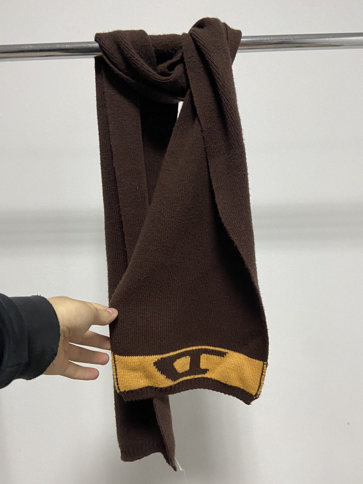 Diesel × Vintage Diesel vintage big D logo knitted brown Size ONE SIZE - 2 Thumbnail