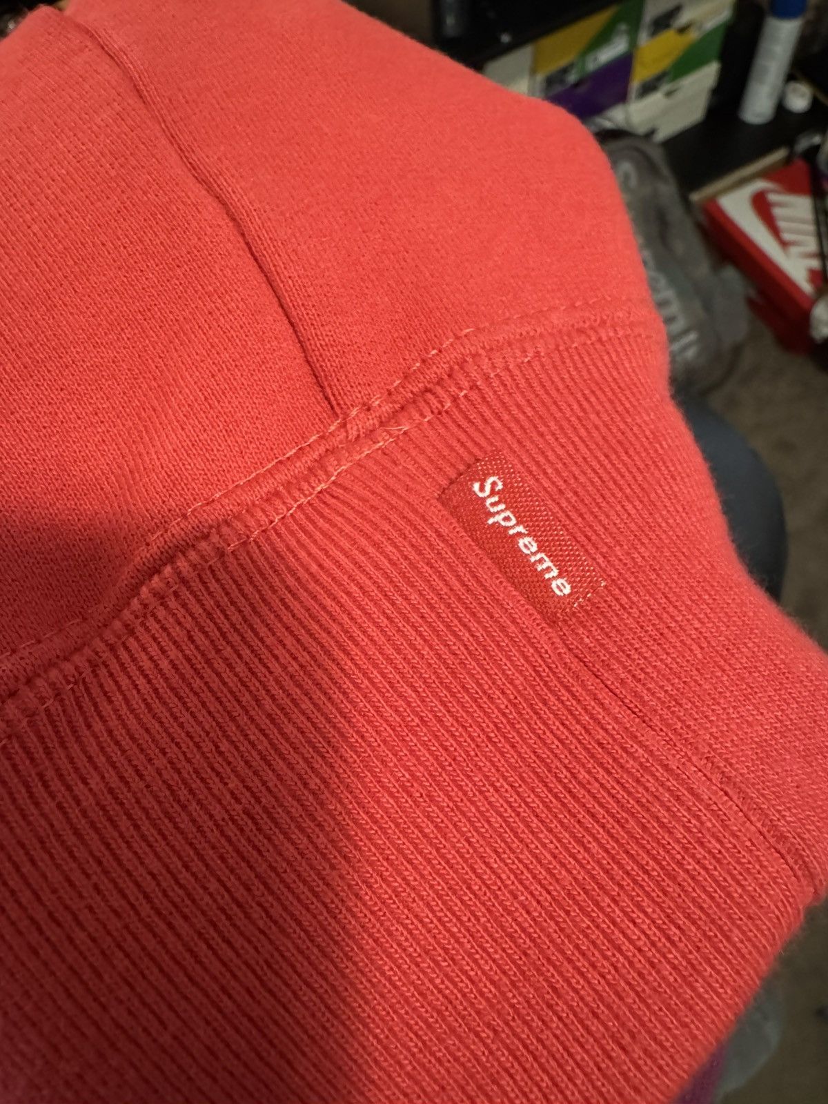 Supreme Supreme leather patch logo hoodie Size US L / EU 52-54 / 3 - 8 Thumbnail