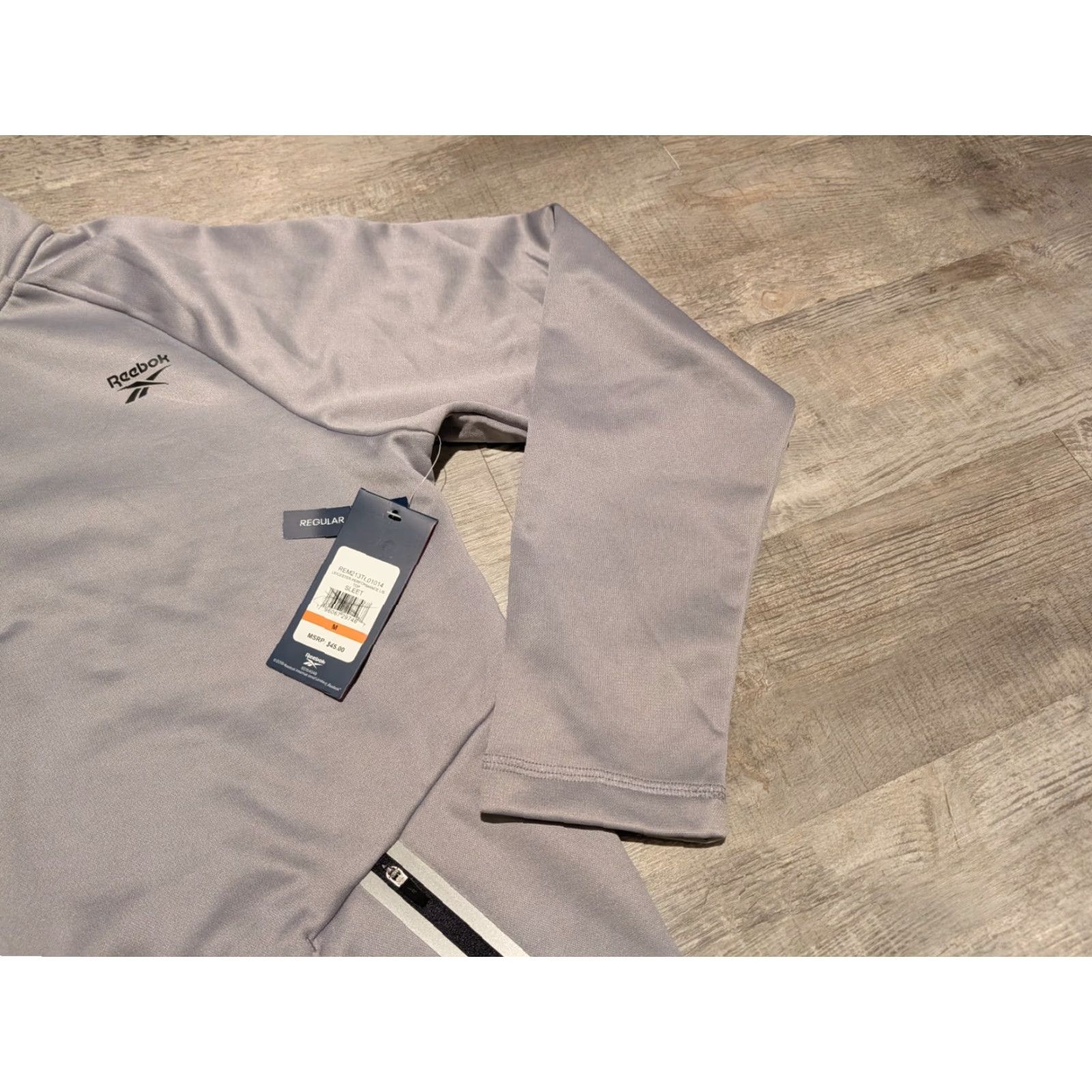 Reebok NWT Reebok Leicester Performance Quarter Zip Pullover Gray Size Medium Mens Size US M / EU 48-50 / 2 - 3 Thumbnail