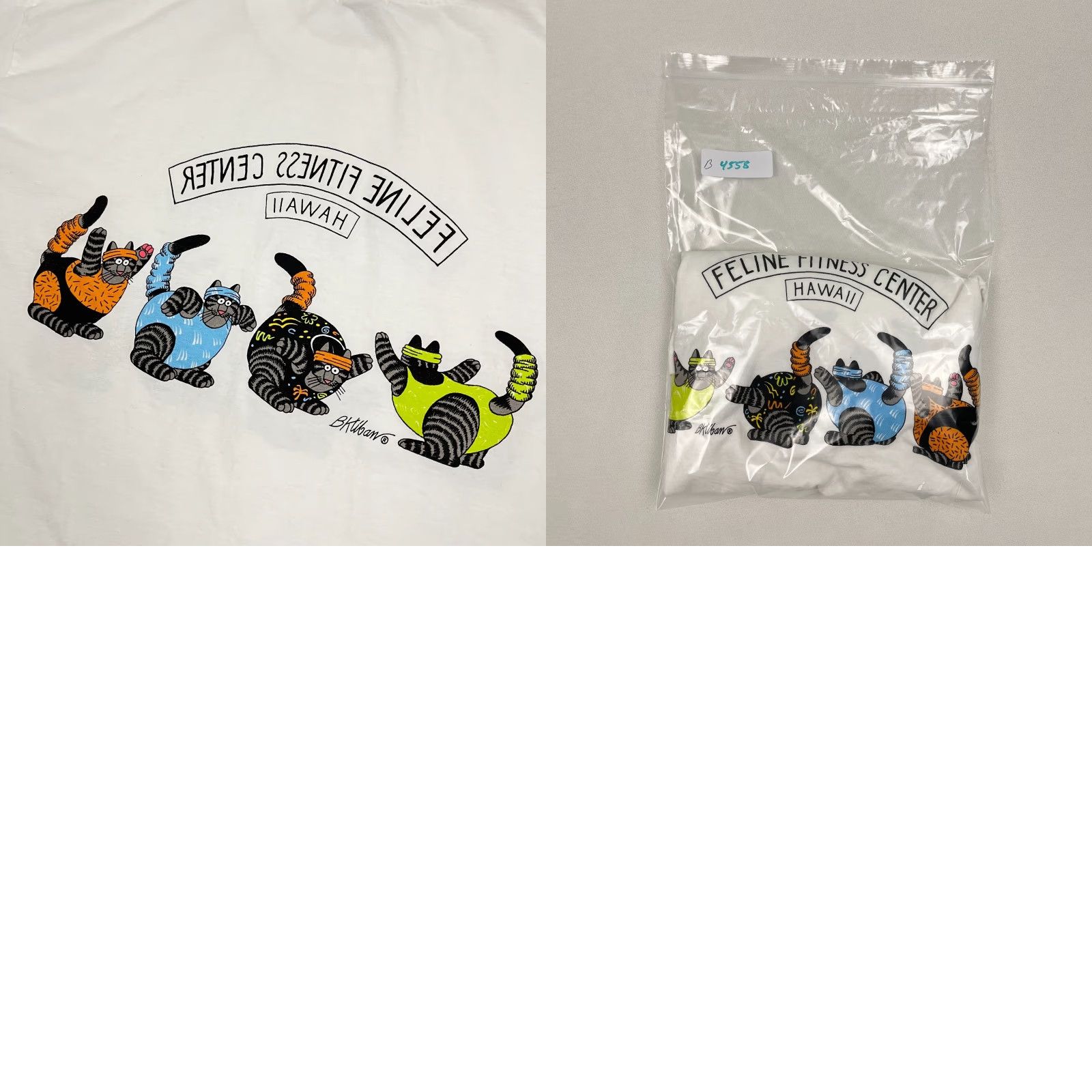 Vintage VINTAGE B Kliban Cat Shirt Mens XL White Double-Sided Graphic Logo Cat Size US XL / EU 56 / 4 - 8 Thumbnail