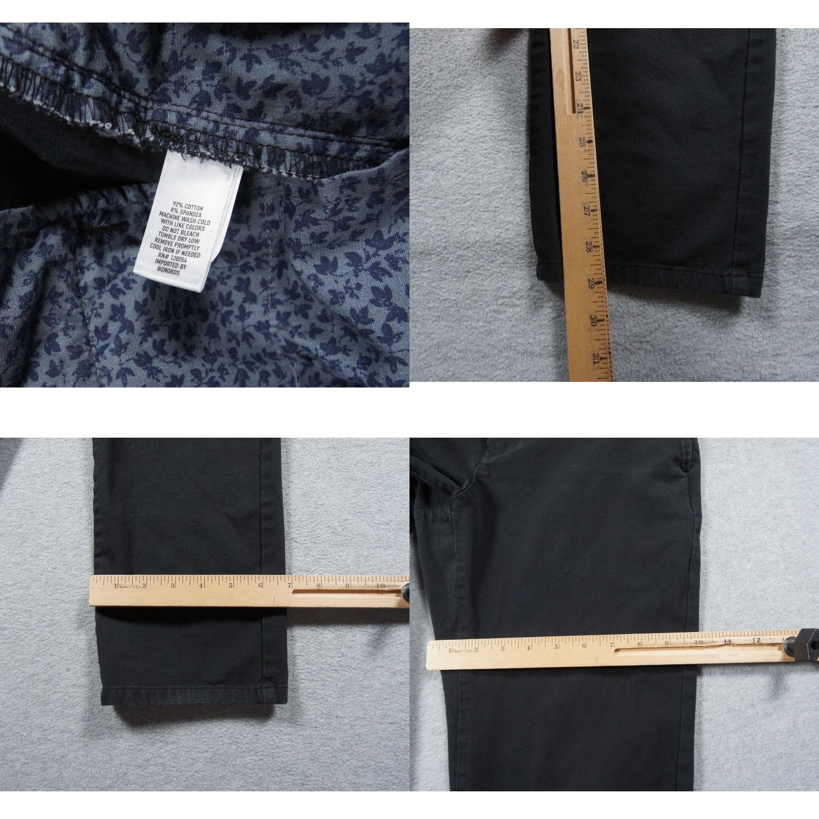Bonobos Bonobos Pants Mens 30x29 Black Chino Slim Fit Stretch Business Work Preppy Shirt Size US 30 / EU 46 - 8 Thumbnail