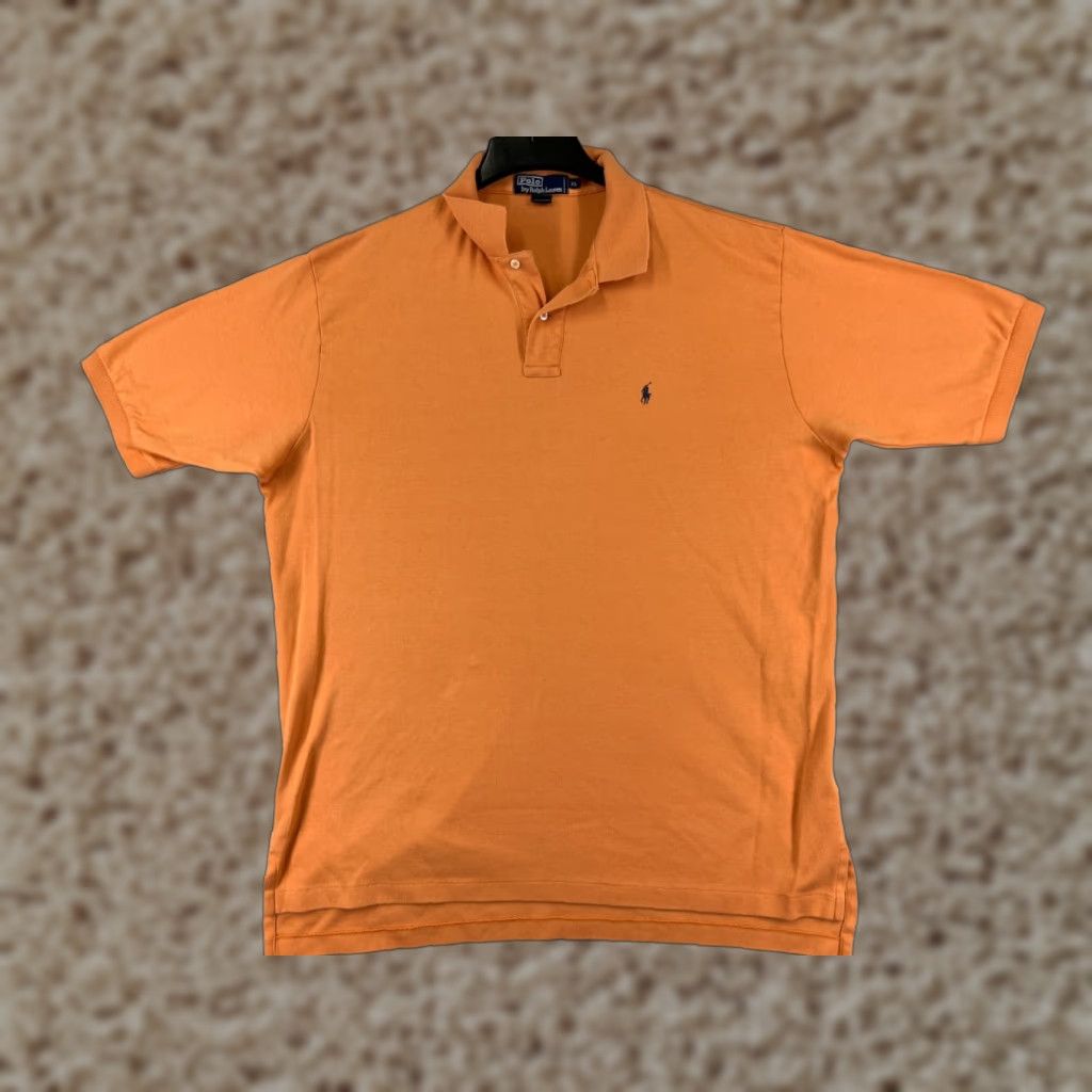 Ralph Lauren VINTAGE Ralph Lauren Polo Shirt Men XL Orange Cotton Jersey Golf Size US XL / EU 56 / 4 - 1 Thumbnail