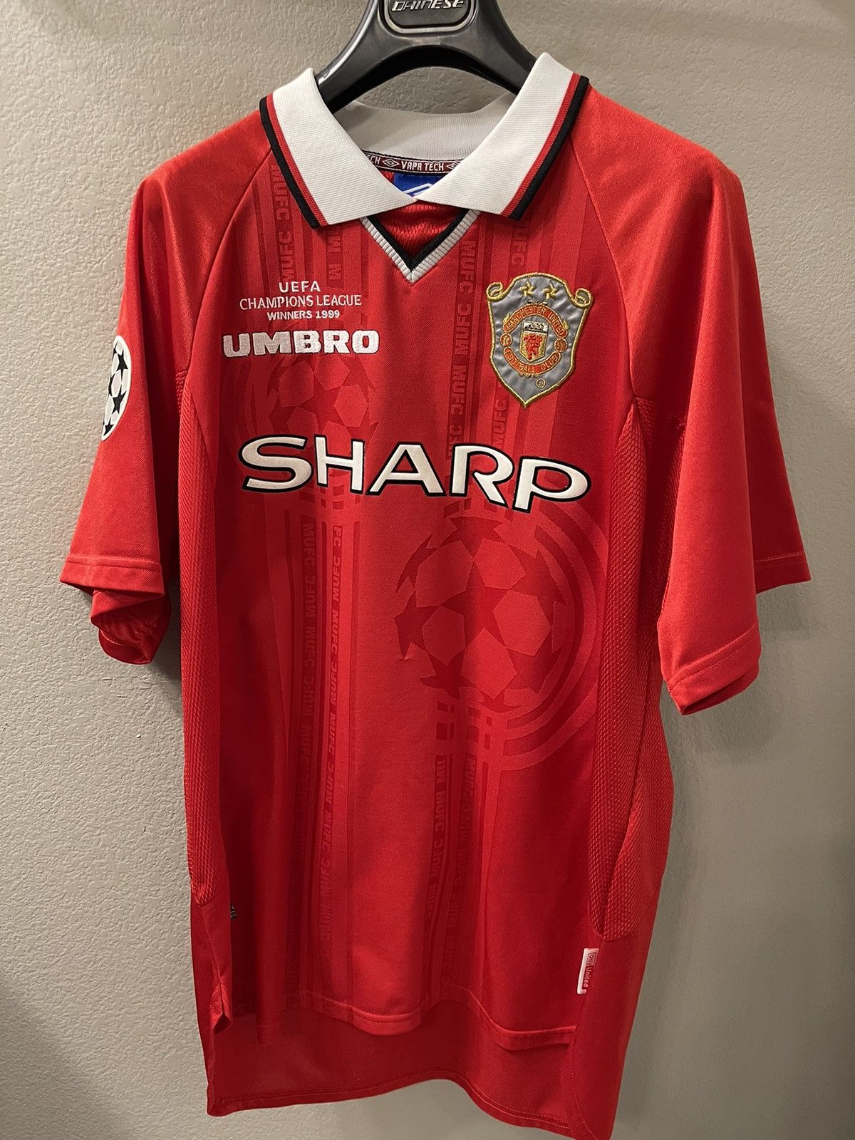 Écharpe Vintage Manchester United 1995/1996 – Double Gagnant – Fabriquée UK