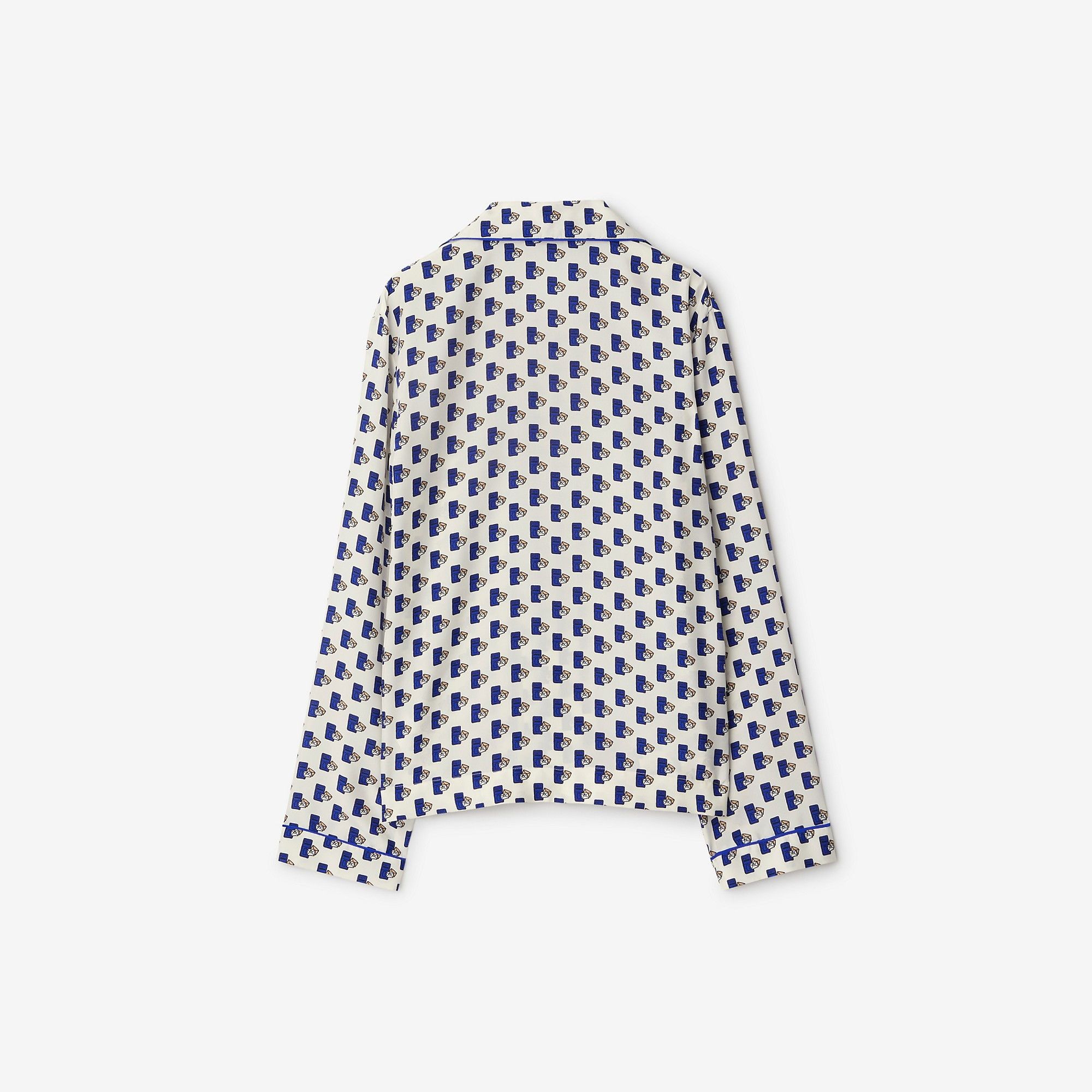 Burberry o1w1db10426 Postbox Silk Pyjama Shirt in Multicolor Size XL / US 12-14 / IT 48-50 - 5 Thumbnail