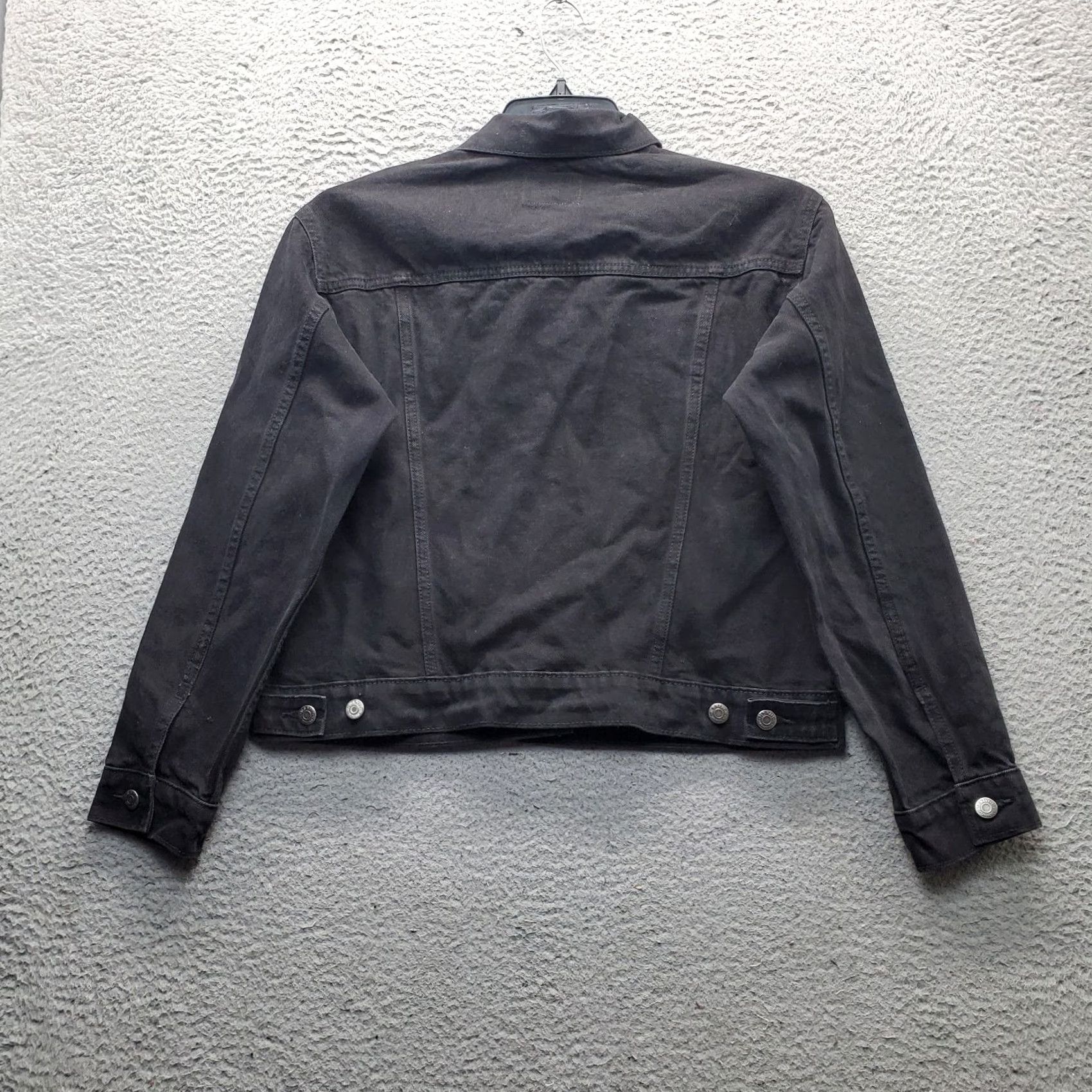 Old Navy Old Navy Jean Jacket Womens M Black Classic Long Sleeve Collar Button Front Size M / US 6-8 / IT 42-44 - 2 Thumbnail