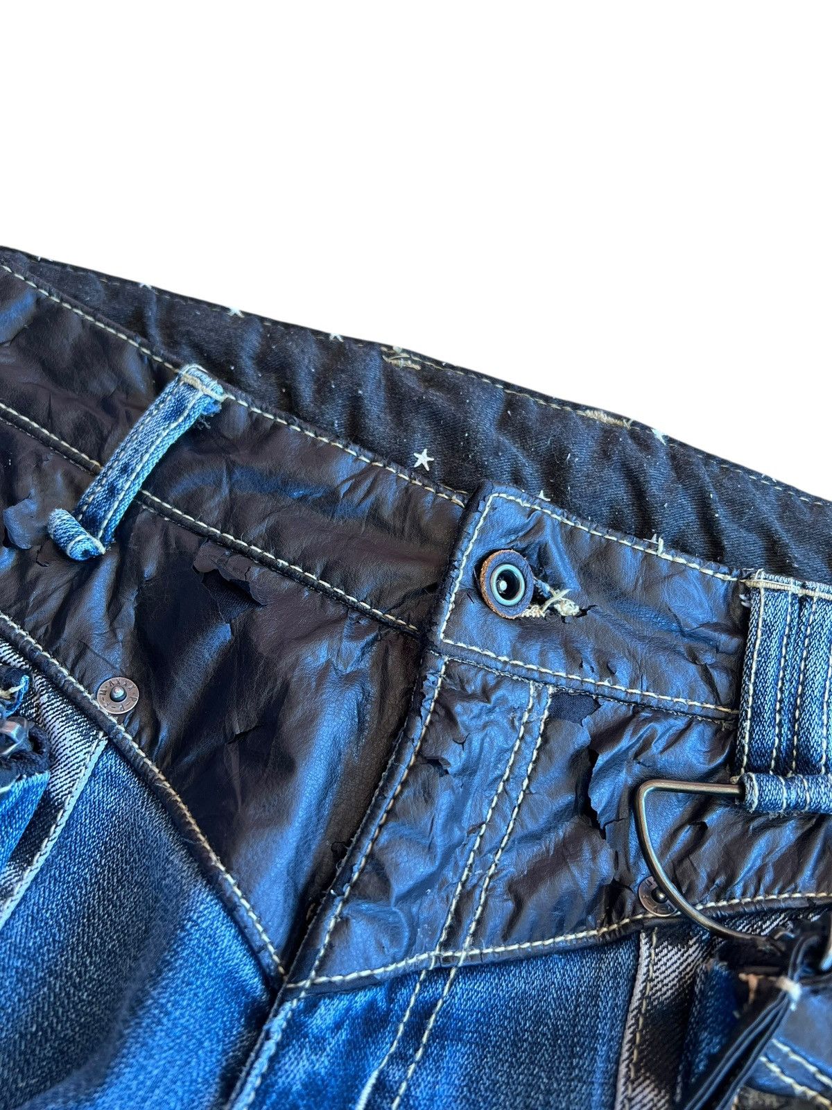 PPFM Vintage PPFM Stitching Bondage Punk Jean Size US 31 - 11 Thumbnail