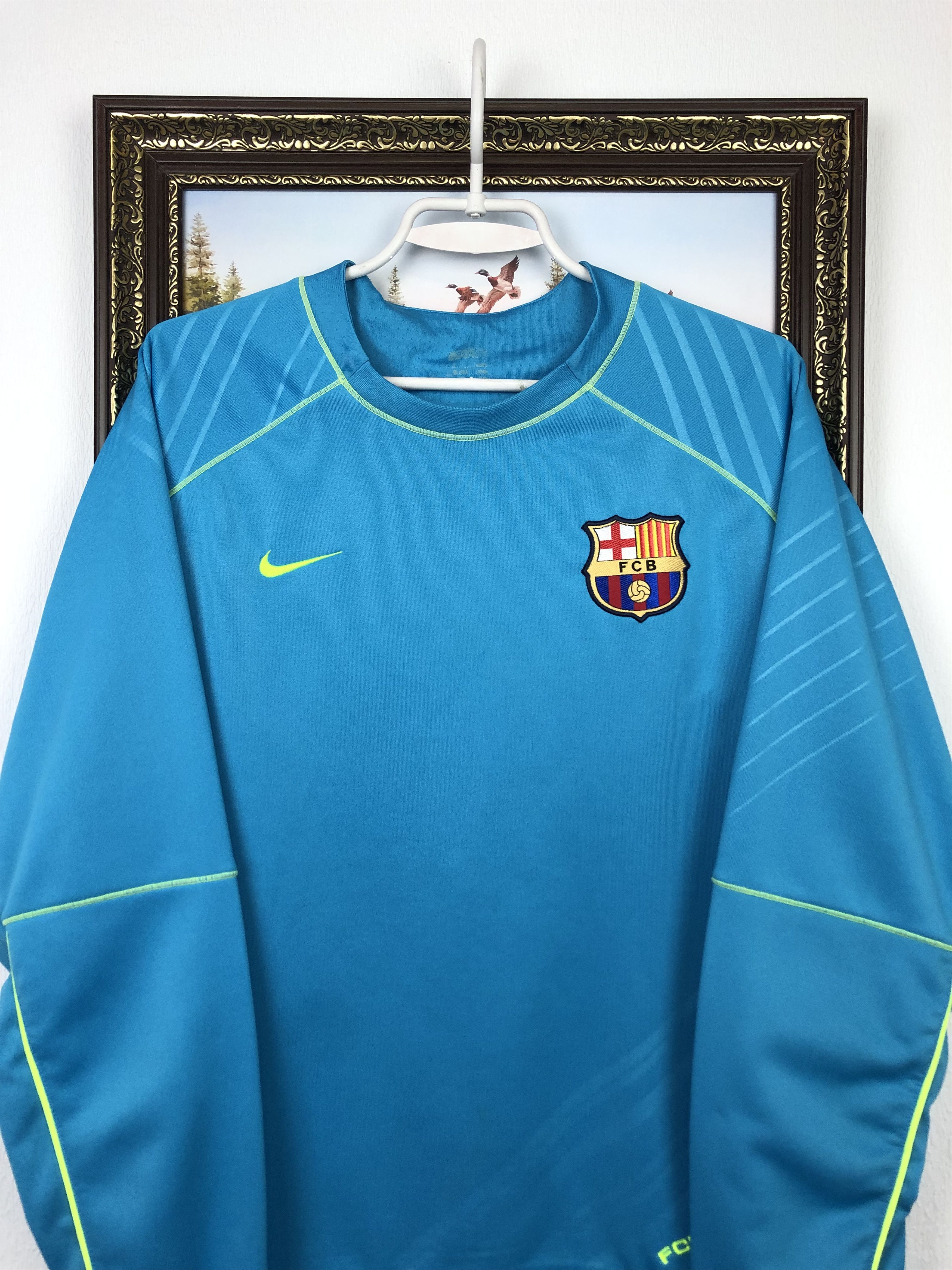 Nike × Vintage Vintage Nike FC Barcelona Football Sweatshirt Soccer Jacket Size US M / EU 48-50 / 2 - 2 Thumbnail