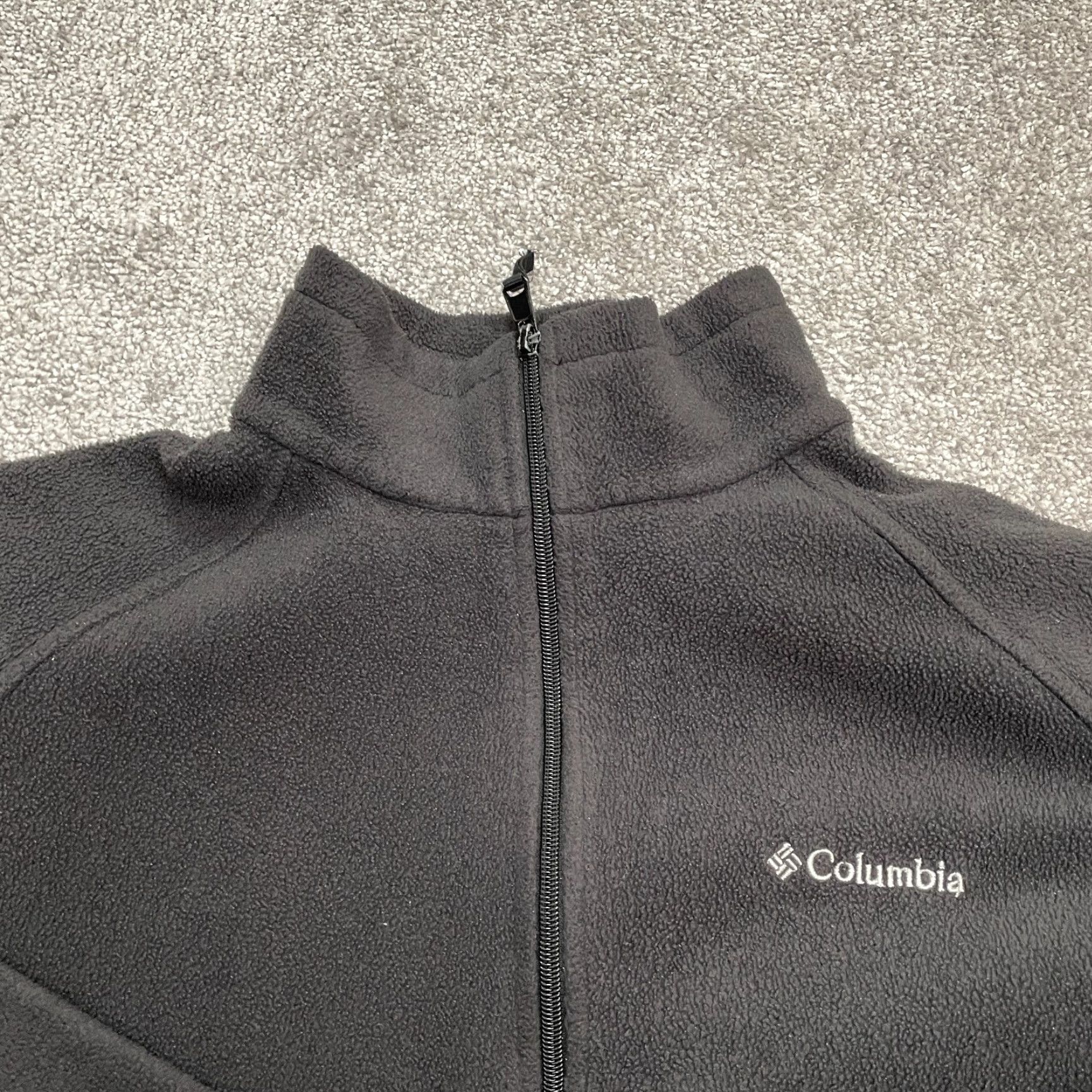 Vintage Columbia Jacket Women XL Black Benton Springs Fleece Full Zip Pockets Outdoor Classic Womens Size XL / US 12-14 / IT 48-50 - 5 Thumbnail