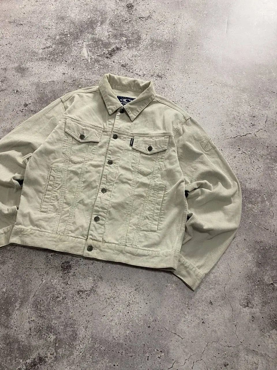 O'Neill × Vintage ONEILL VINTAGE 90s EMBROIDERED LOGO CORDUROY JACKET RARE Size US L / EU 52-54 / 3 - 3 Thumbnail