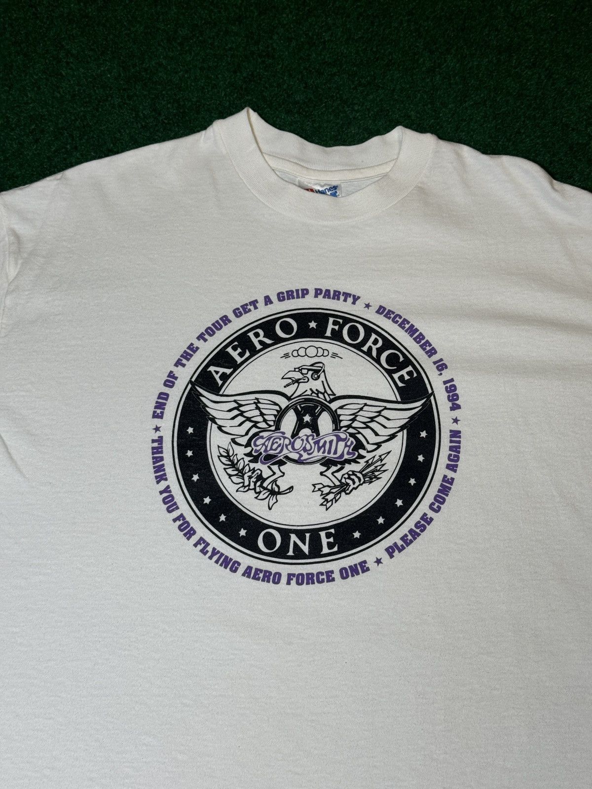 Band Tees × Vintage Vtg 90s Aerosmith Aero Force One Get A Grip 1994 T Shirt Size US XL / EU 56 / 4 - 2 Thumbnail