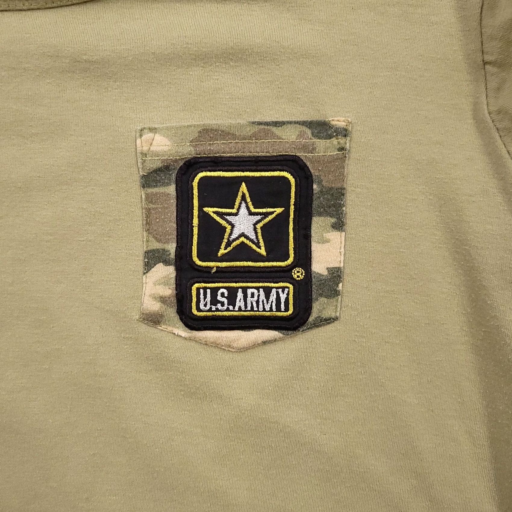 Vintage Womens US Army Green Shirt Small Camouflage Pocket Striped Sleeves T-Shirt Short Sleeve Crew Pullover Casual Size S / US 4 / IT 40 - 7 Thumbnail