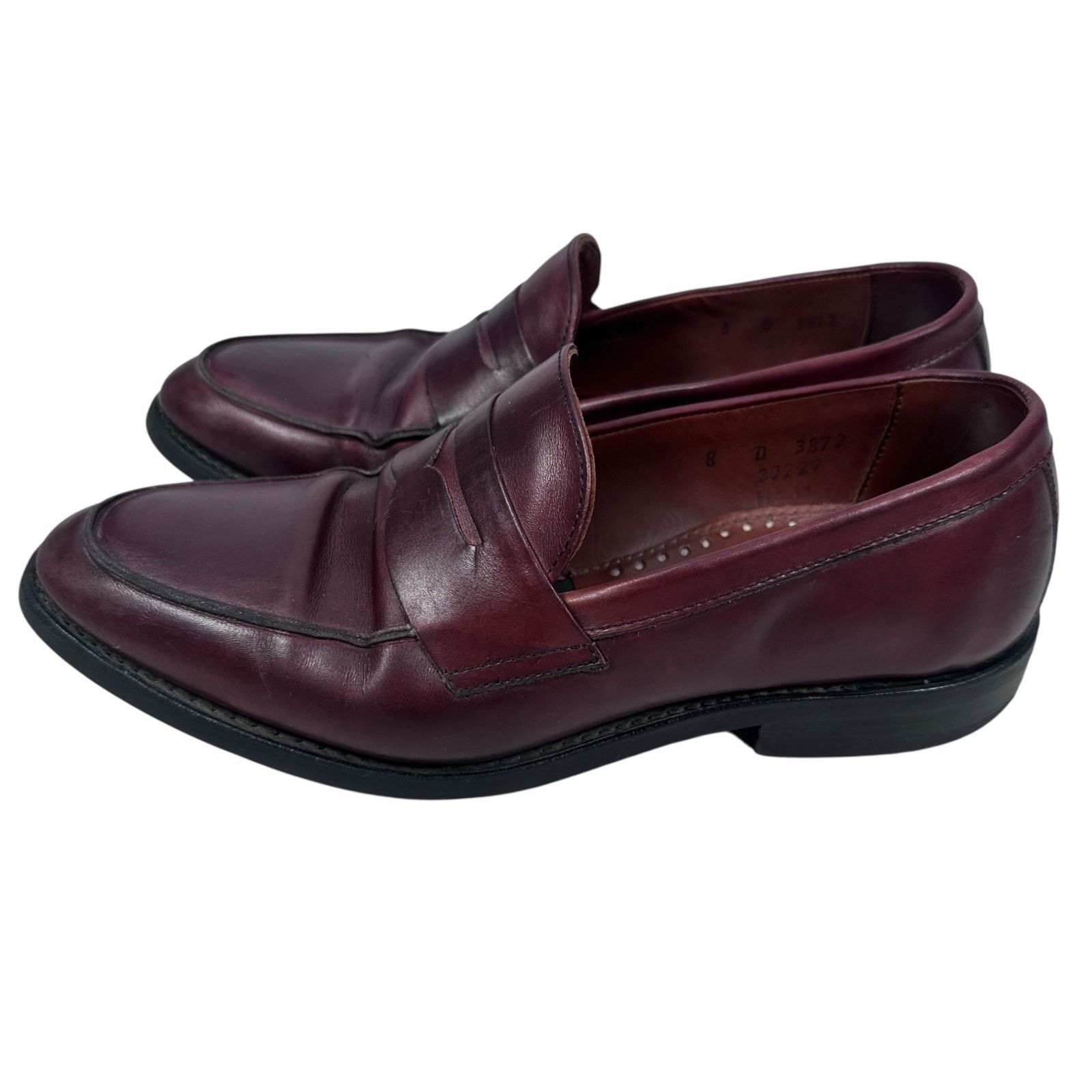 Allen Edmonds Allen Edmonds Presidio Penny Loafers Men 8 D Brown Burgundy Size US 8 / EU 41 - 3 Thumbnail