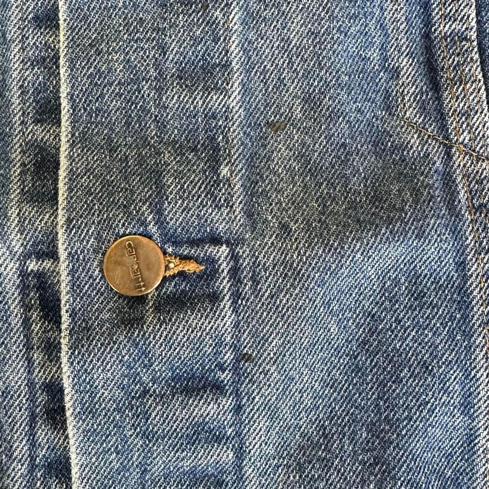 Carhartt vintage carhartt button up jean jacket Size US XL / EU 56 / 4 - 7 Thumbnail