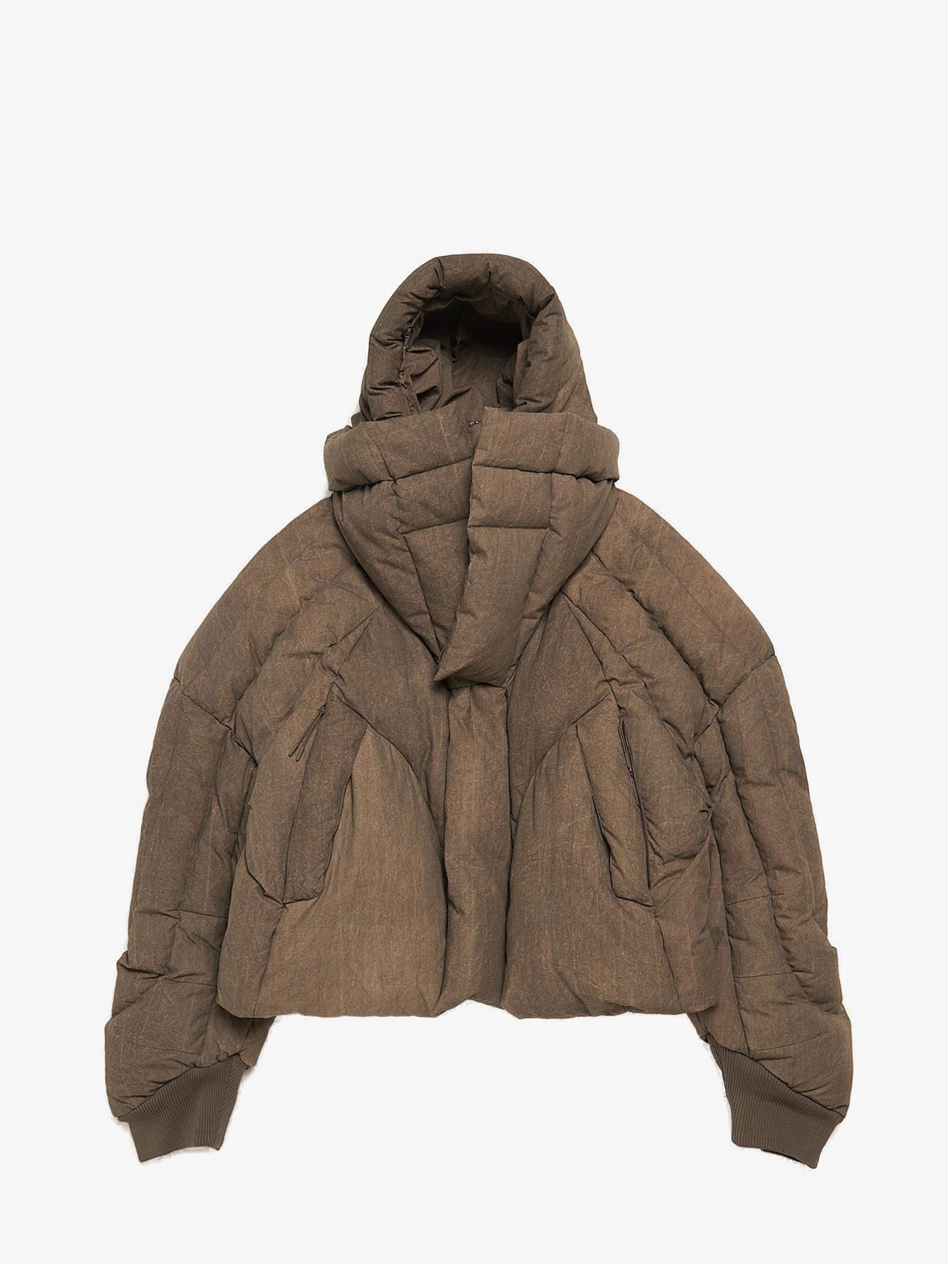 Entire Studios Light Brown Puffer Nylon Downjacket Size US XL / EU 56 / 4 - 1 Thumbnail
