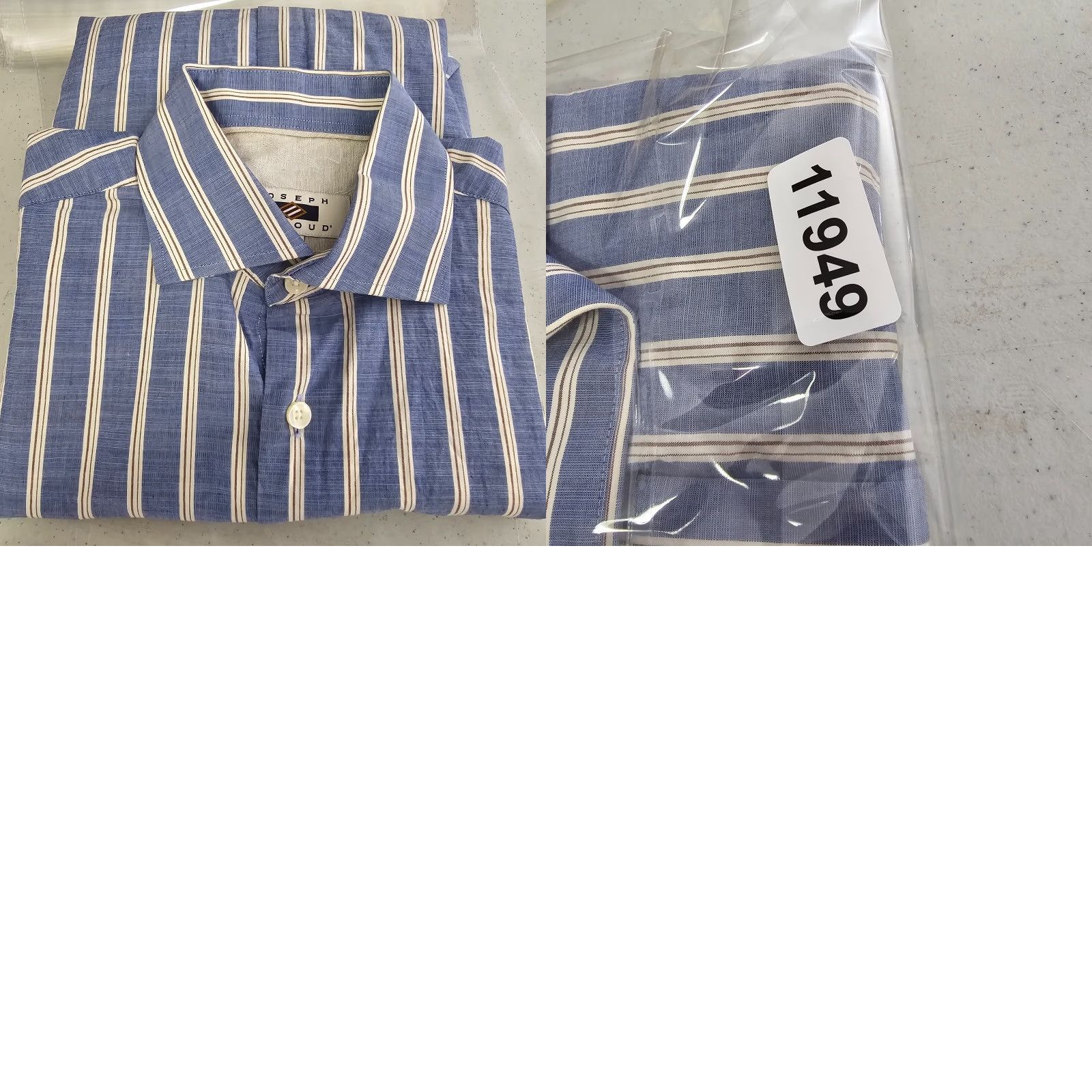 Joseph Abboud Joseph Abboud Shirt Mens M Blue Chambray Cotton Button Up Long Sleeve Shirt Size US M / EU 48-50 / 2 - 9 Thumbnail