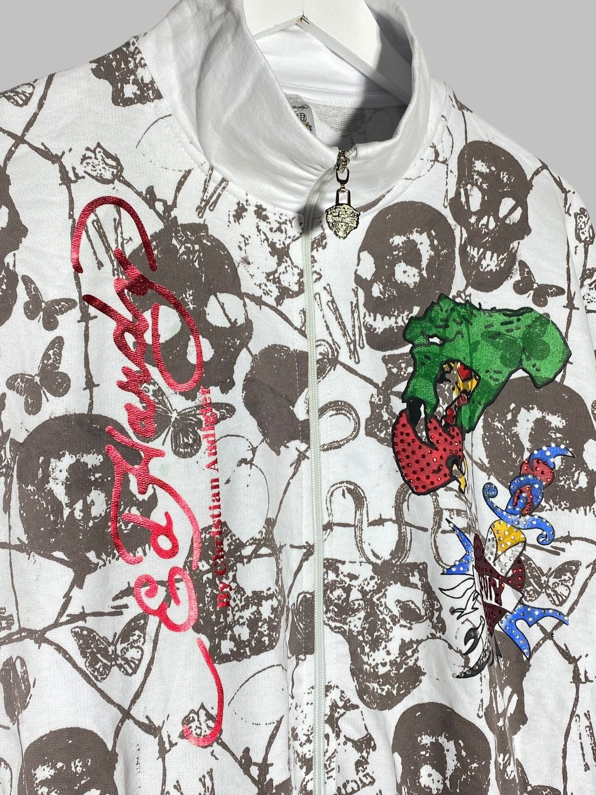 Ed Hardy Ed Hardy by Christian Audigier Y2k All Over Print Zip Jacket Size US XXL / EU 58 / 5 - 3 Thumbnail