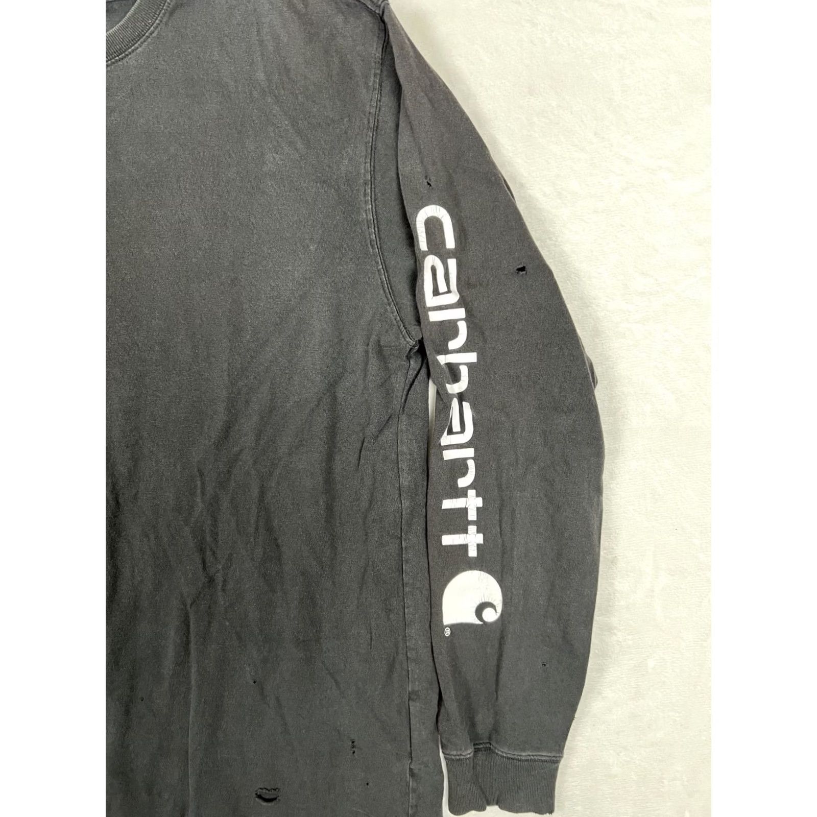 Carhartt VINTAGE Carhartt Long Sleeve T-Shirt Mens Medium Black 90s Classic Grunge Outdoor Sleeve Spell Out Faded Tee Size US M / EU 48-50 / 2 - 4 Thumbnail