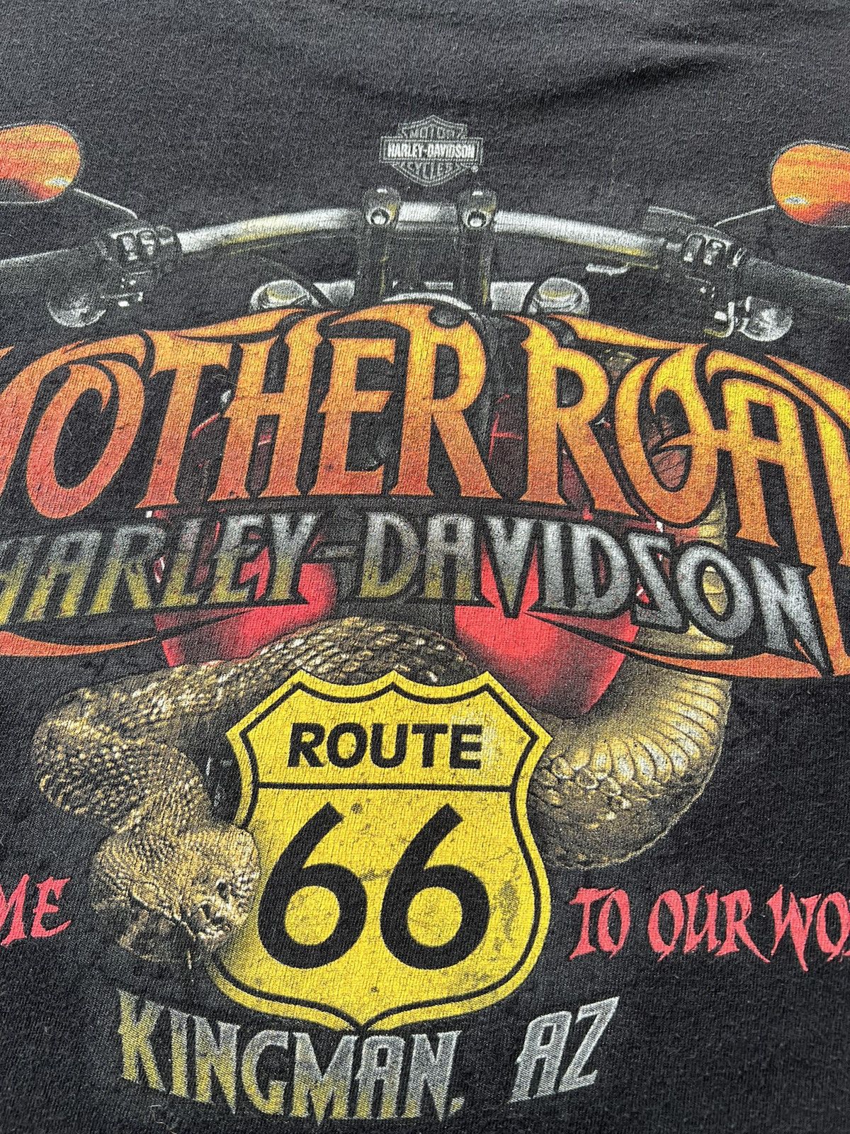 Harley Davidson Vintage 2017 Harley Davidson Snake Mother Road Black T-shirt Size US XXL / EU 58 / 5 - 13 Thumbnail