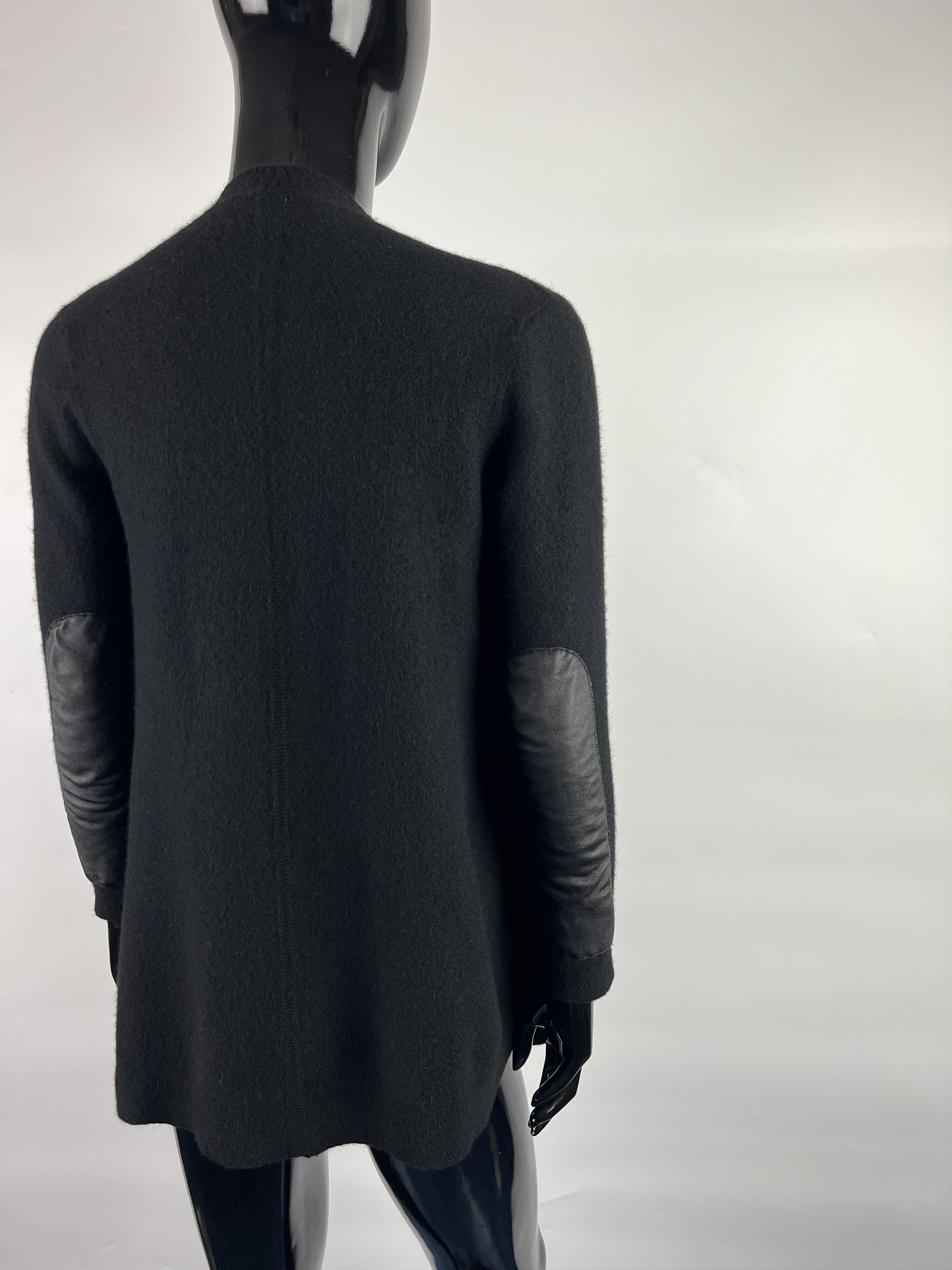 Sandro Sandro Wool Cashmere Open Cardigan Leather Aplication Size 1 Size S / US 4 / IT 40 - 1 Thumbnail