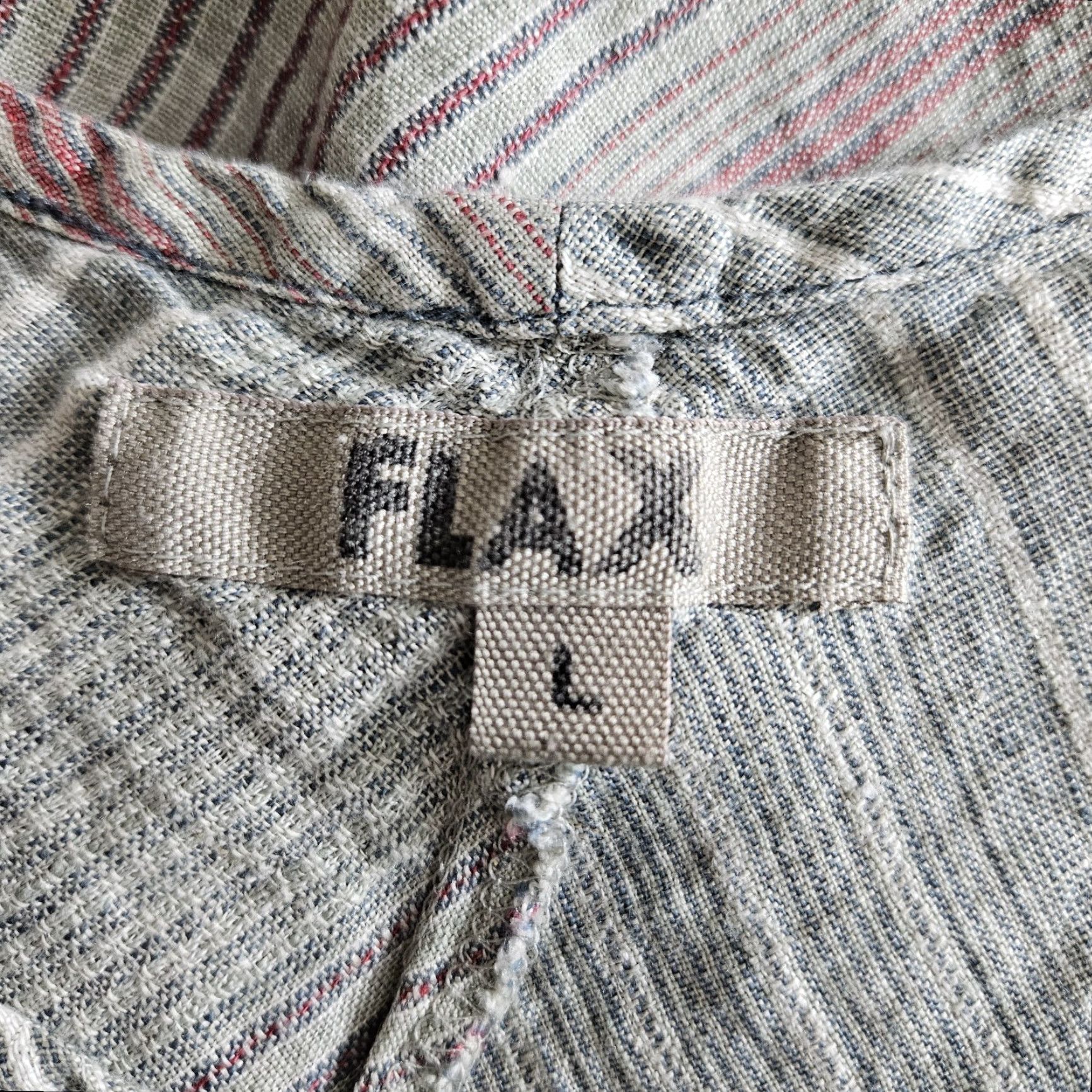 FLAX Flax Tank Top Womens L Gray Red Stripe Scoop Neck Linen Sleeveless Pullover Handmade: No Size L / US 10 / IT 46 - 5 Thumbnail