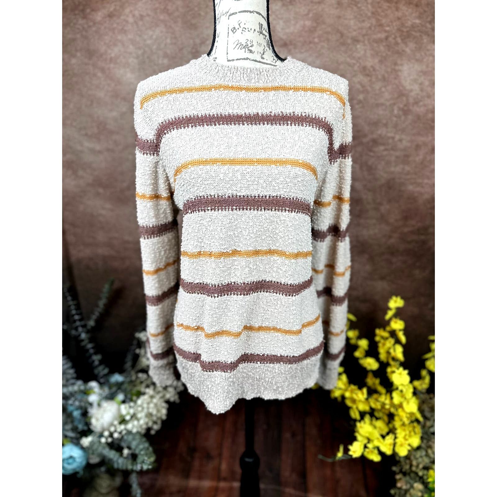 Other Mason & Belle Ellie Textured Sweater Cream/Browns L Size L / US 10 / IT 46 - 6 Thumbnail