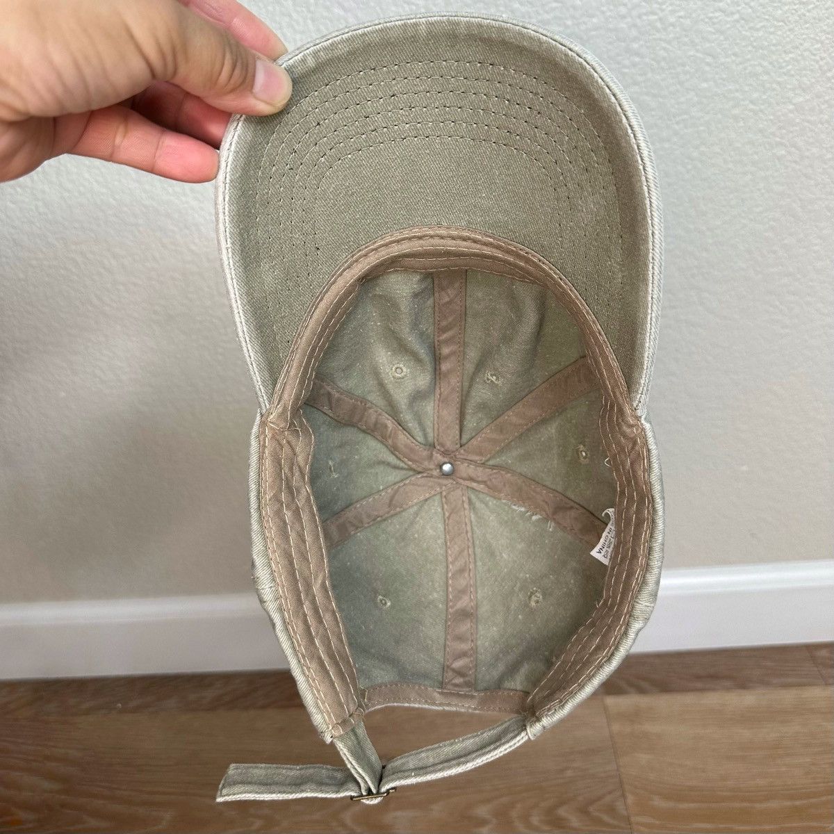 Other Unisex Khaki Love Hand Gesture Adjustable Strapback Hat Size ONE SIZE - 7 Thumbnail