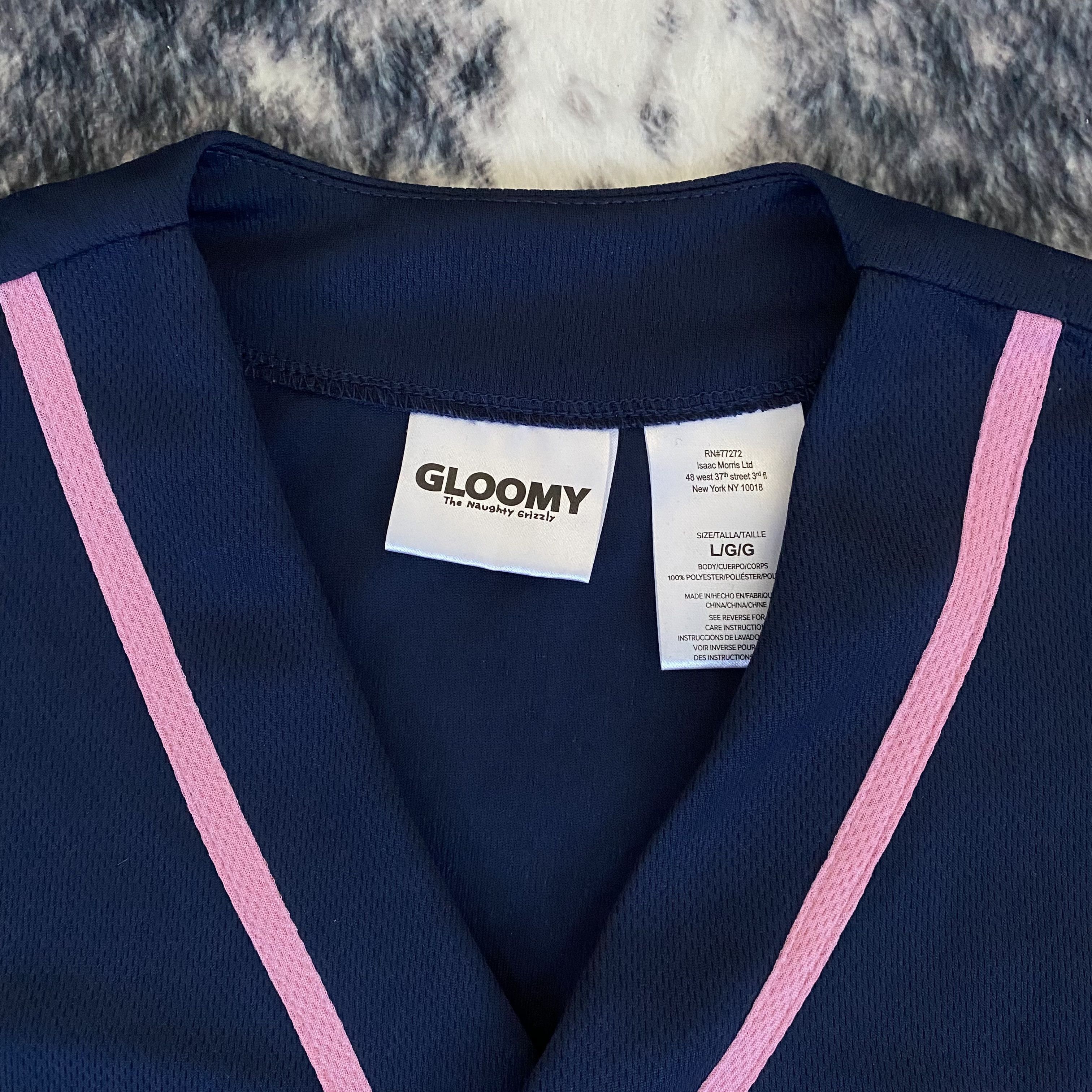 Other Graphic Bear Baseball Jersey in Navy and Pink Size US L / EU 52-54 / 3 - 4 Thumbnail