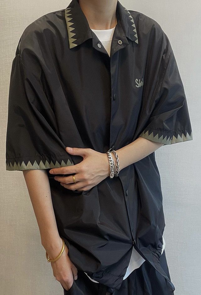 Japanese Brand × Vintage Avant garde retro punk zig-zag ruched shirt Size US M / EU 48-50 / 2 - 1 Thumbnail