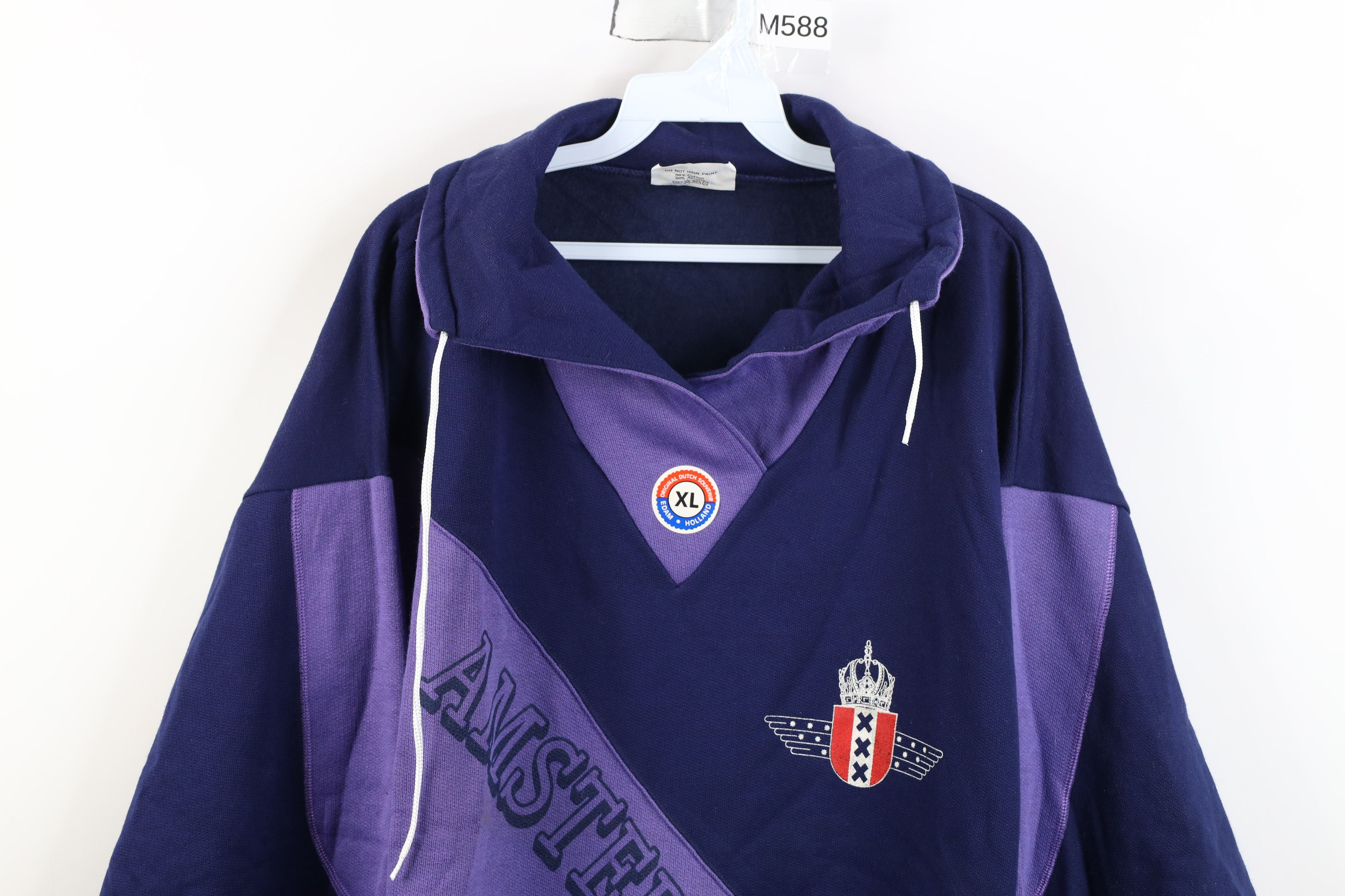 Vintage Deadstock Vintage 90s Streetwear Holland Sweatshirt Purple Size US XL / EU 56 / 4 - 2 Thumbnail