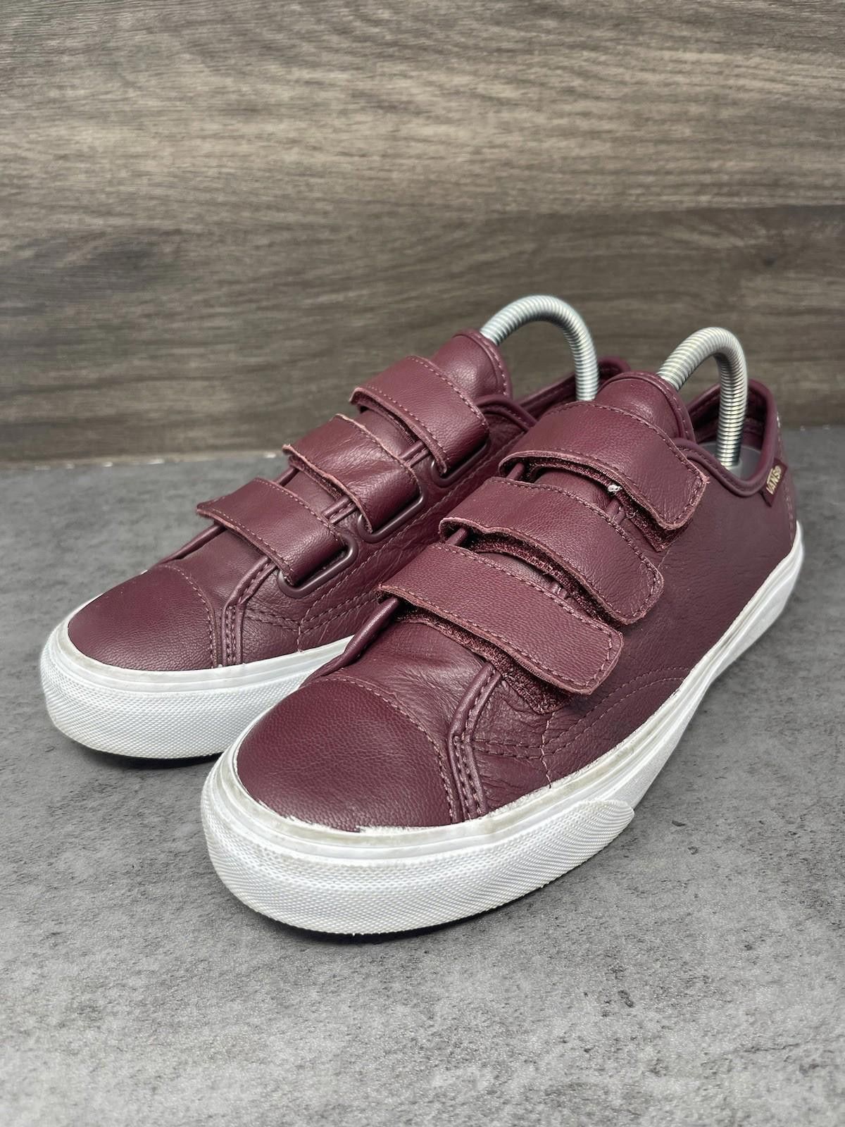 Vans Vans Shoes Womens Size 8 Red Straps V 23 Leather Sneakers Size US 8 / IT 38 - 2 Thumbnail