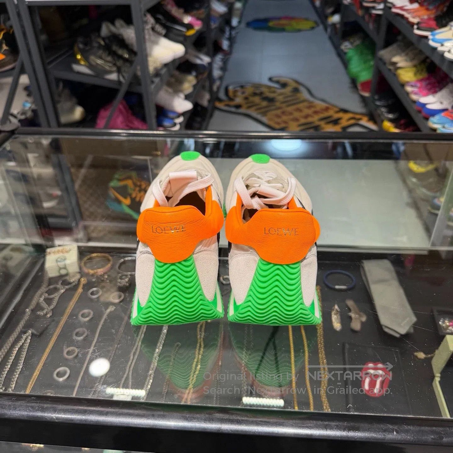 Loewe Loewe Flow Runner Gray-Green Sneakers. Size US 10 / EU 43 - 3 Thumbnail