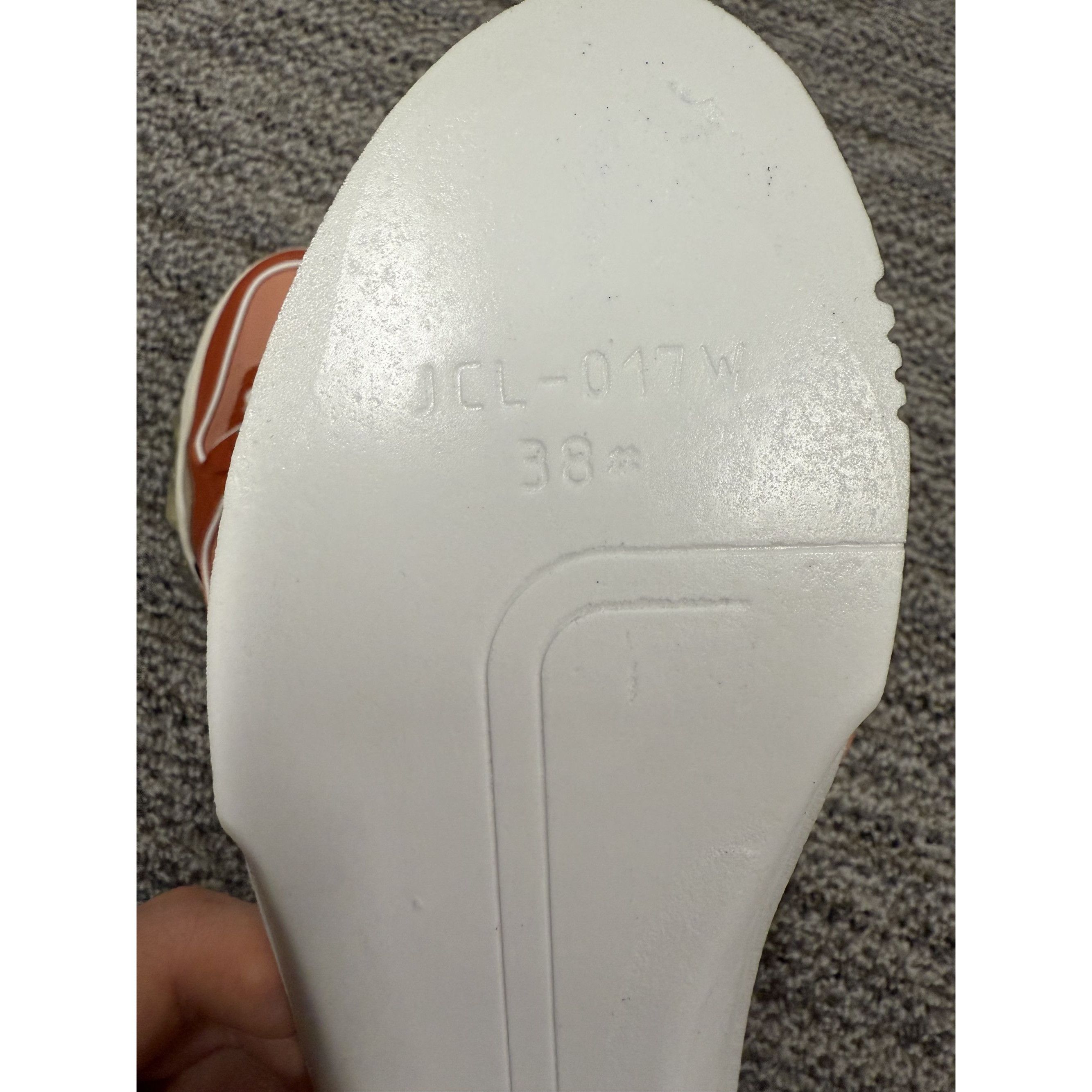 Jimmy Choo Jimmy Choo Womens Peach & White Sneakers 38.5 Leather/Suede Size US 8.5 / IT 38.5 - 9 Thumbnail