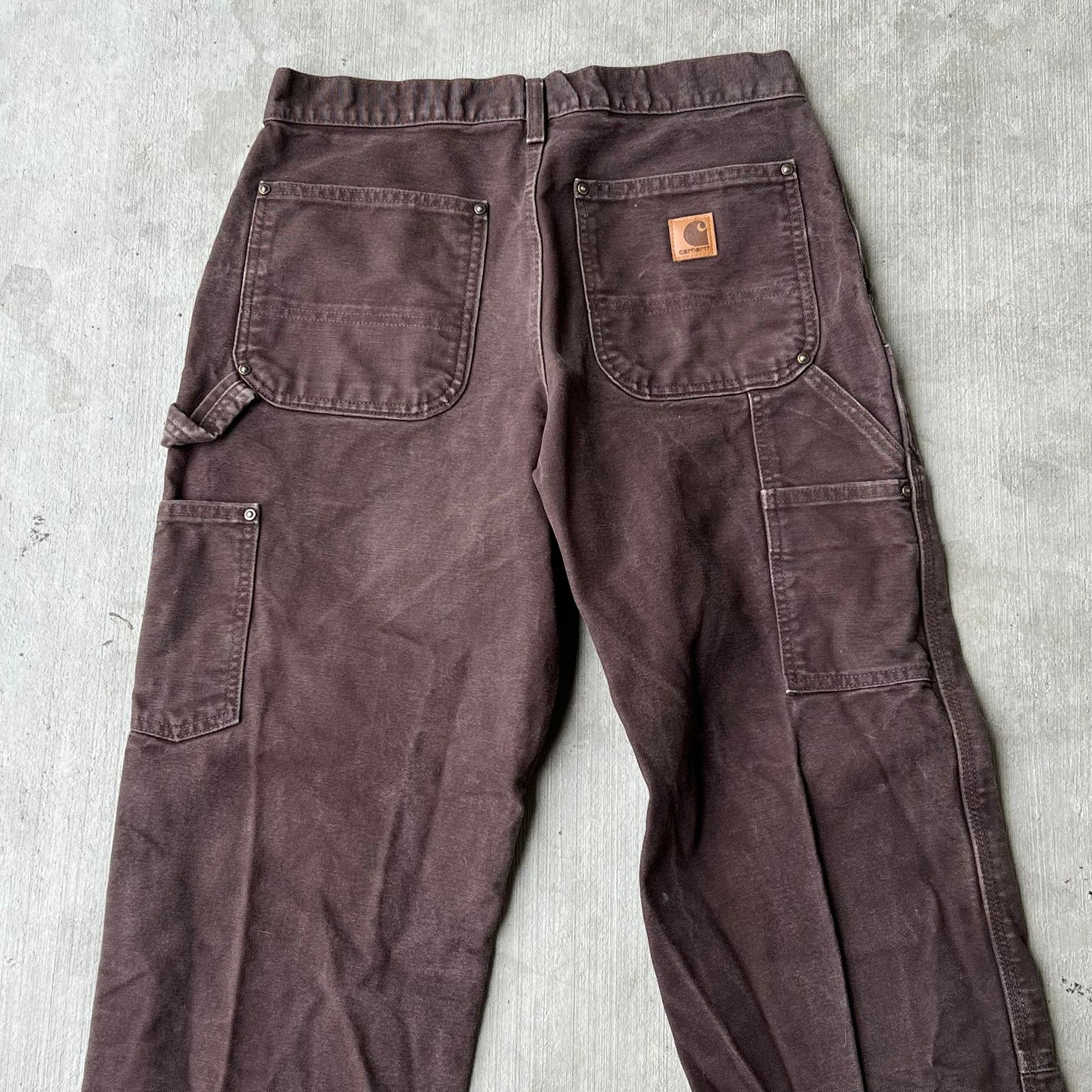 Carhartt × Vintage Carhartt brown double knee work wear carpenter pants Size US 31 - 6 Thumbnail