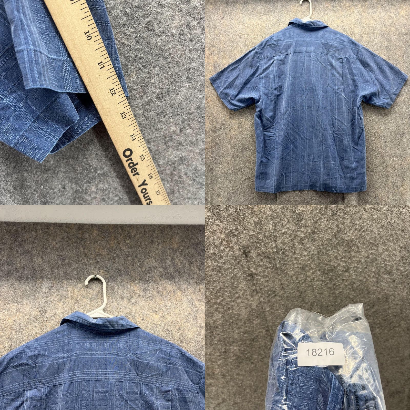 Tommy Bahama Tommy Bahama Shirt Men L Glen Check Blue Silk Button-Down Casual Preppy Size US L / EU 52-54 / 3 - 9 Thumbnail