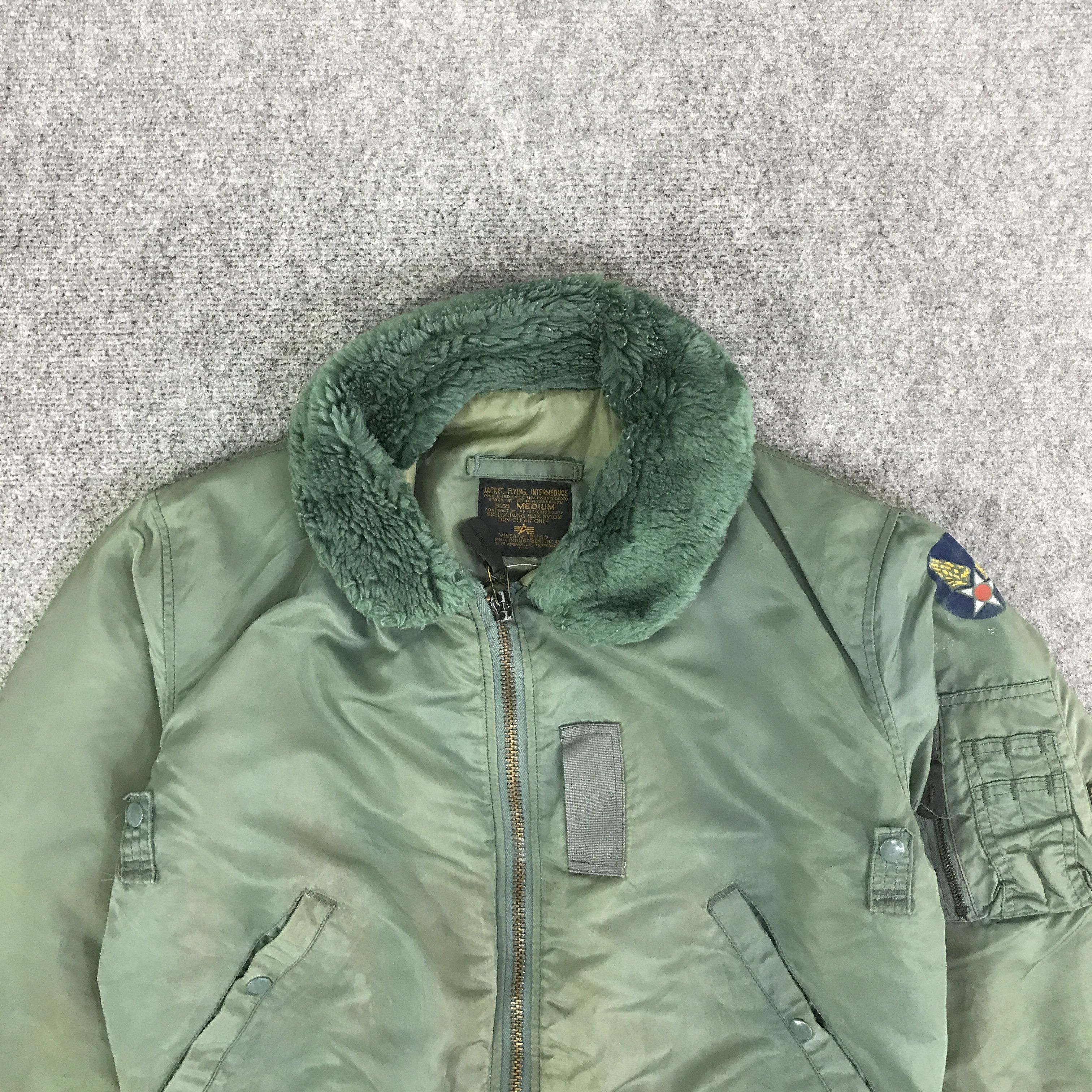 Alpha Industries VTG ALPHA INDUSTRIES DISTRESSED BOMBERS FADED JACKET K116B20 Size US M / EU 48-50 / 2 - 2 Thumbnail